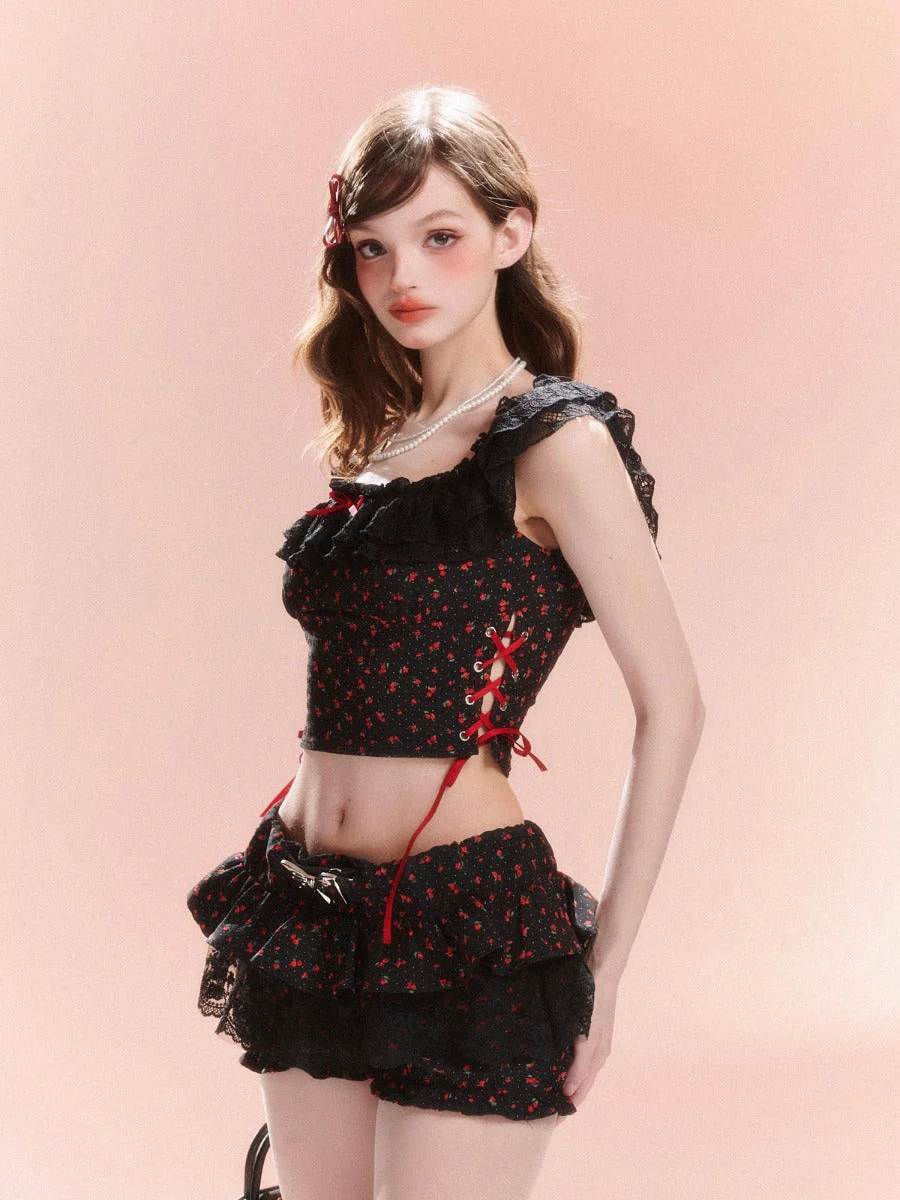 Black T-shirt women's summer one-shoulder top - Image 3