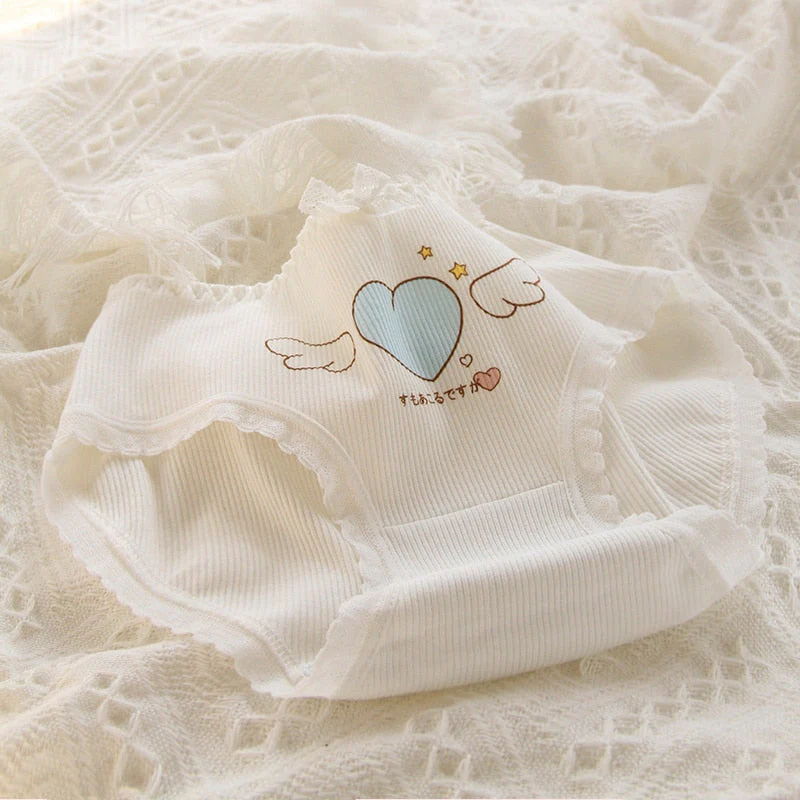 Blue Lace Cotton Sweetheart Undies - Image 6