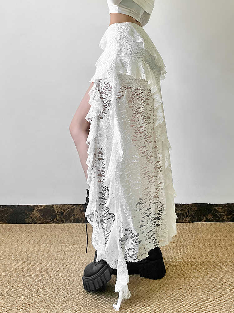 Bohemian Romantic Ruffled Irregular Skirt - Image 5