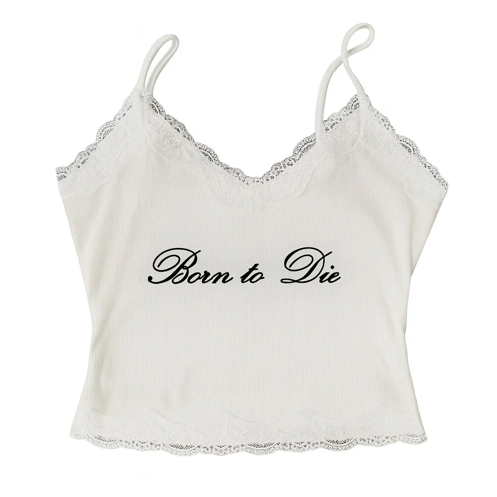 Born to Die Ribbed Lace Top - Image 4