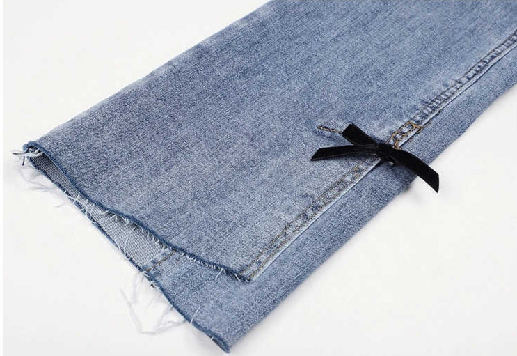 Bow Coquette Flared Jeans - Image 4