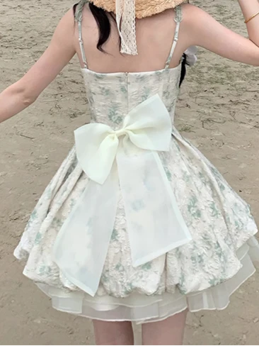 Bow Flower Bud Princess Corset Dress - Image 2