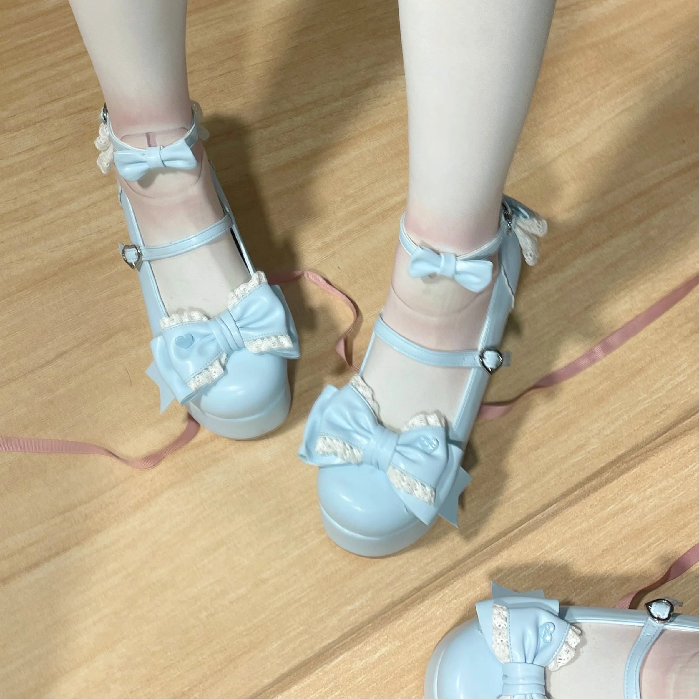 Bow Lolita Thick-soled Platform Shoes - Image 13