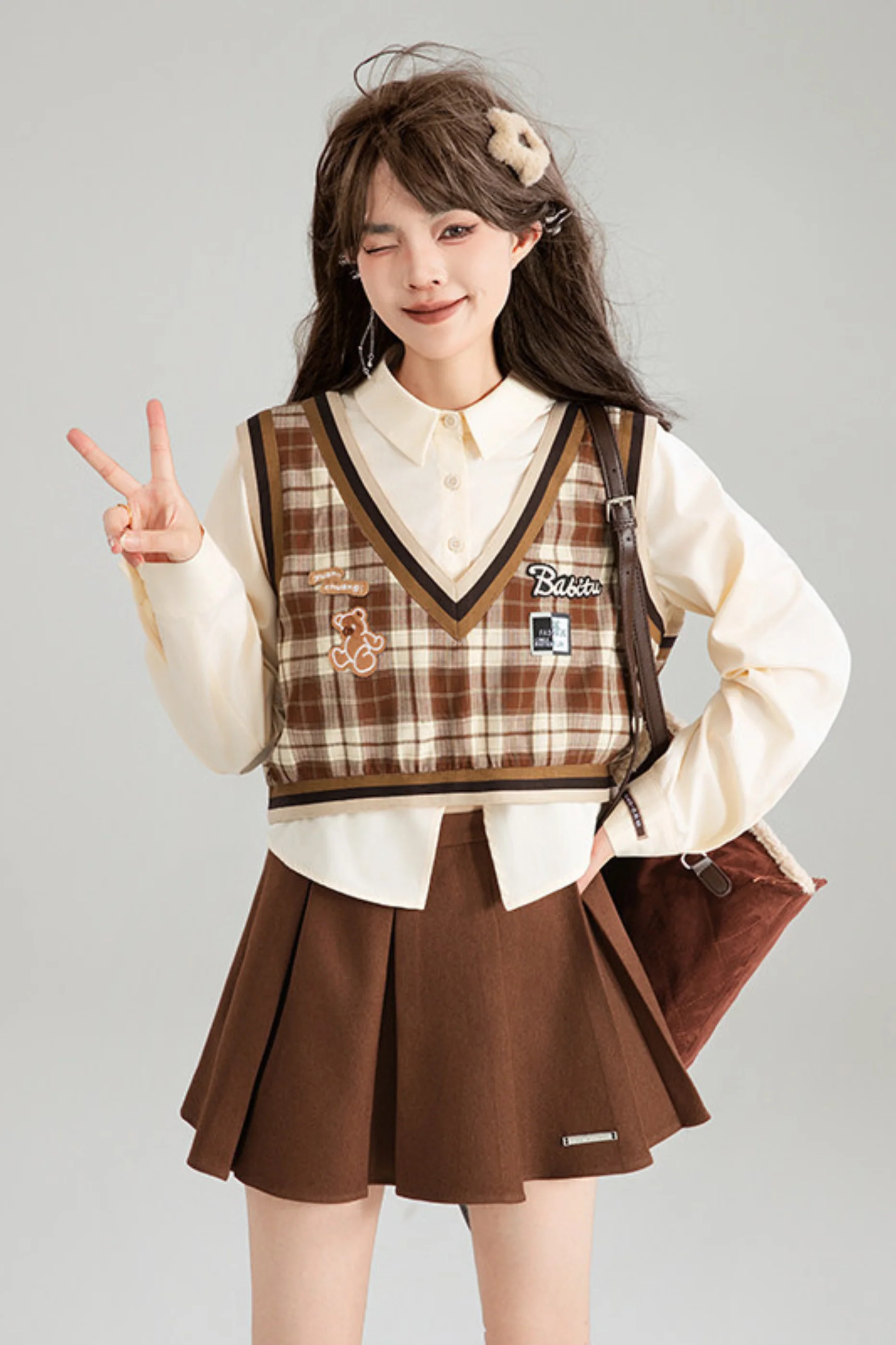 American Vintage Check Top + Skirt - Image 3