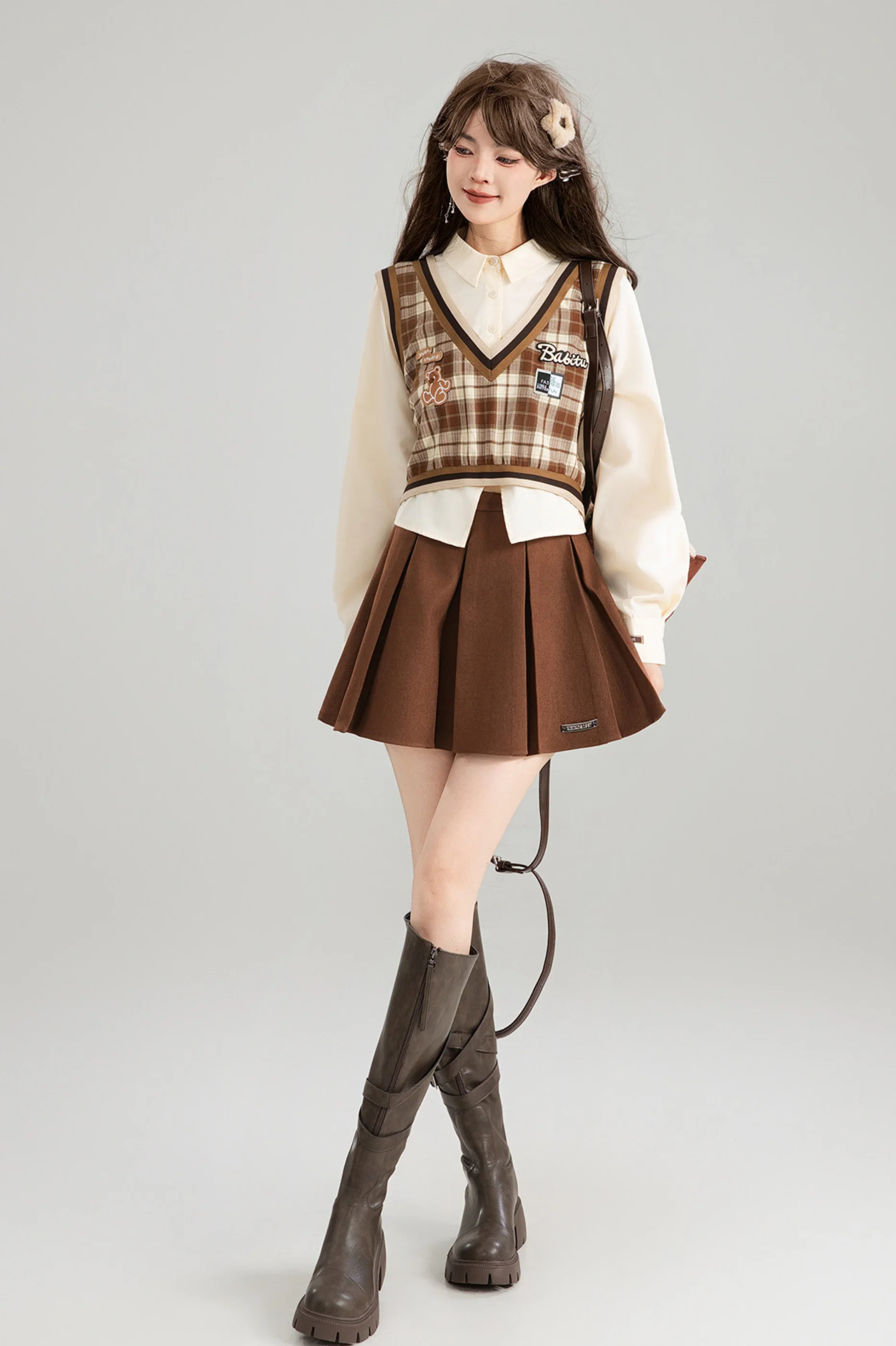 American Vintage Check Top + Skirt - Image 5
