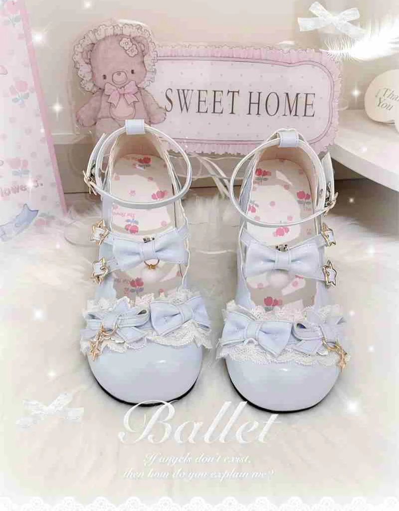 Bow Round Toe Lolita Shoes - Image 7