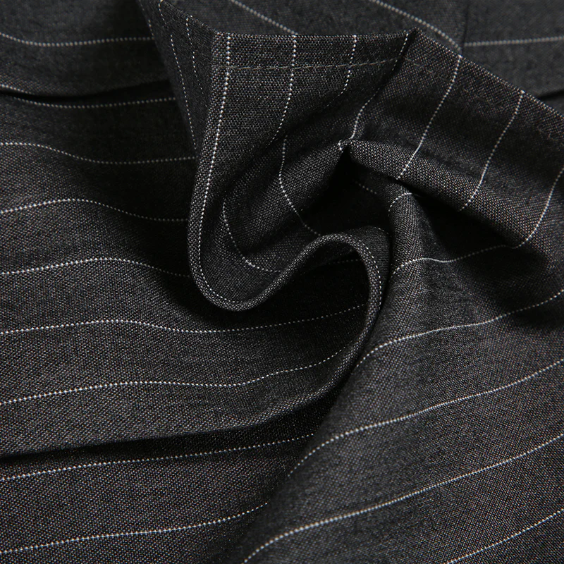 Bow Straps Striped Pleated Skirt - Image 4