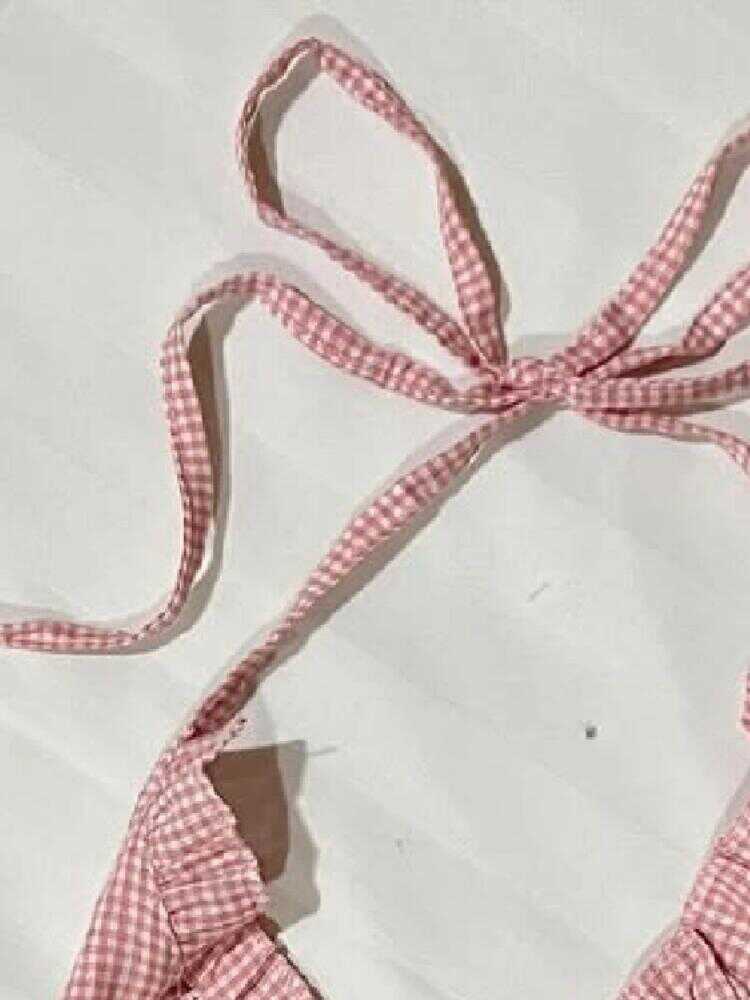 Bow Tie Halter-neck V-neck Top - Image 3
