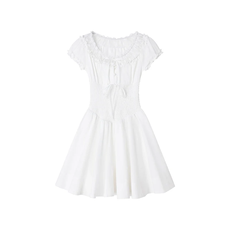 Bow-tie Waist-hugging Lace Dress - Image 5