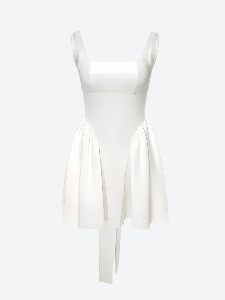 Bow Waist Backless Mini Dress - Image 4