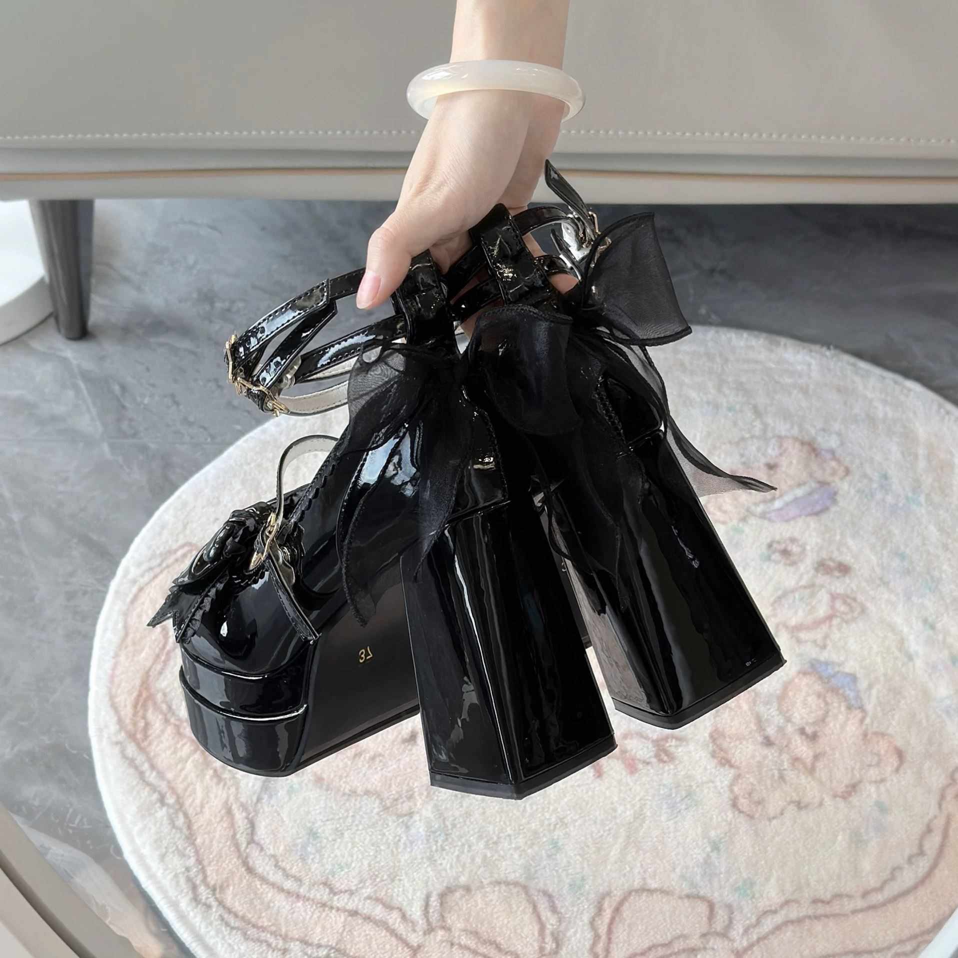 Bows Lolita Mary Jane Shoes - Image 2