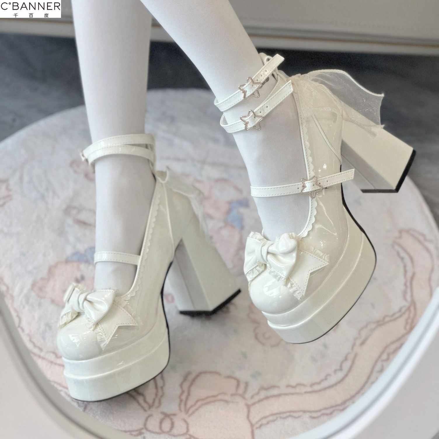 Bows Lolita Mary Jane Shoes - Image 5