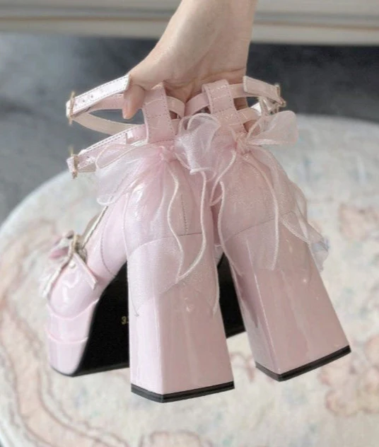 Bows Lolita Mary Jane Shoes - Image 6