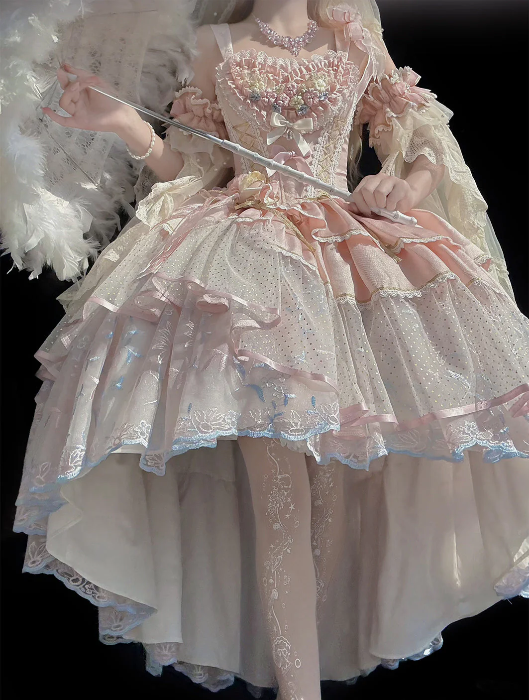 Bows Mesh Lace Lolita Dress - Image 5