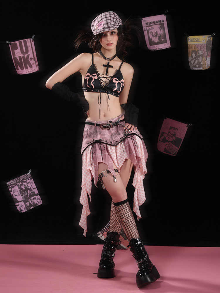 Bows Punk Leather Bra - Image 3