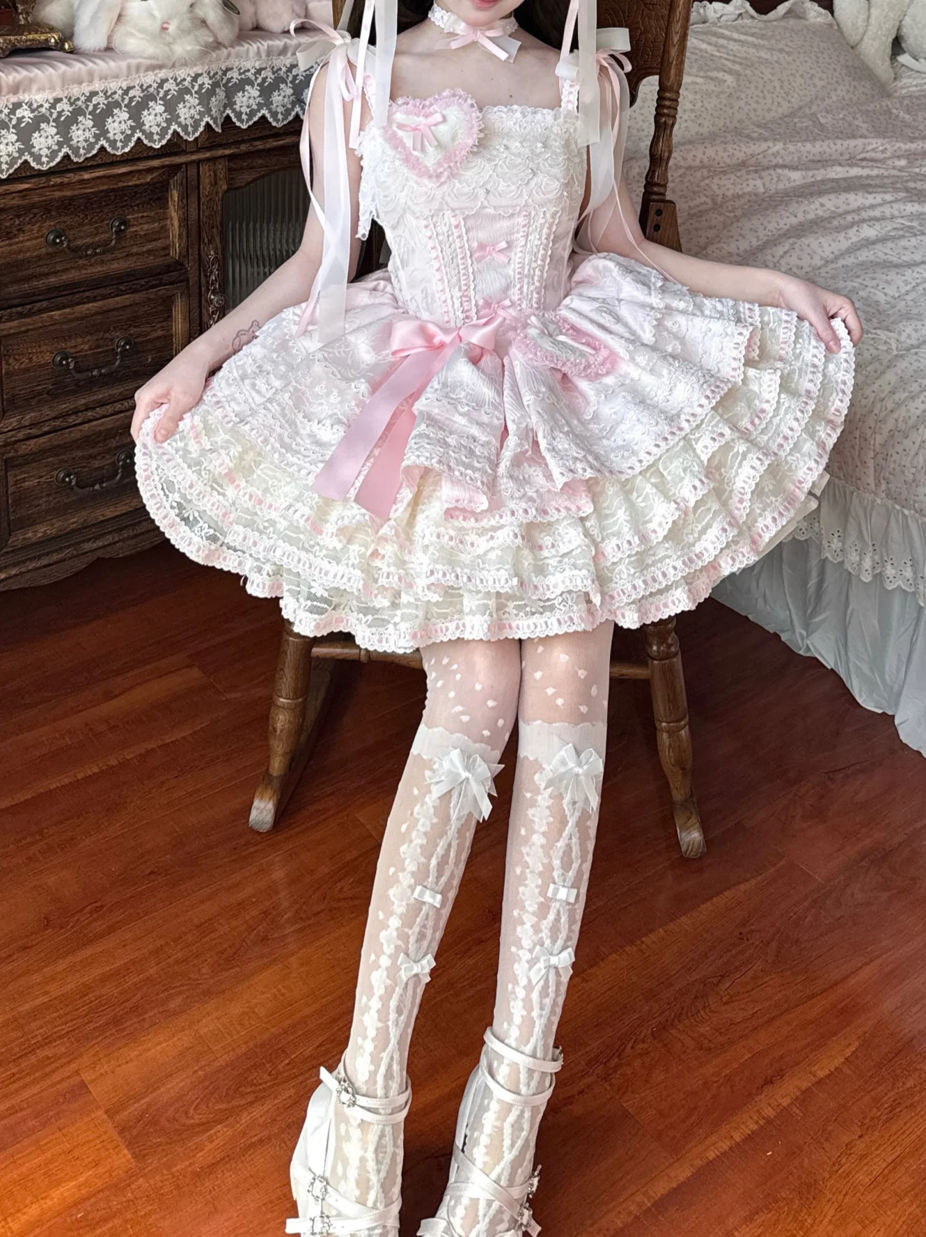 Bows Strap Lace Corset Lolita Dress(PRE-SALE) - Image 2