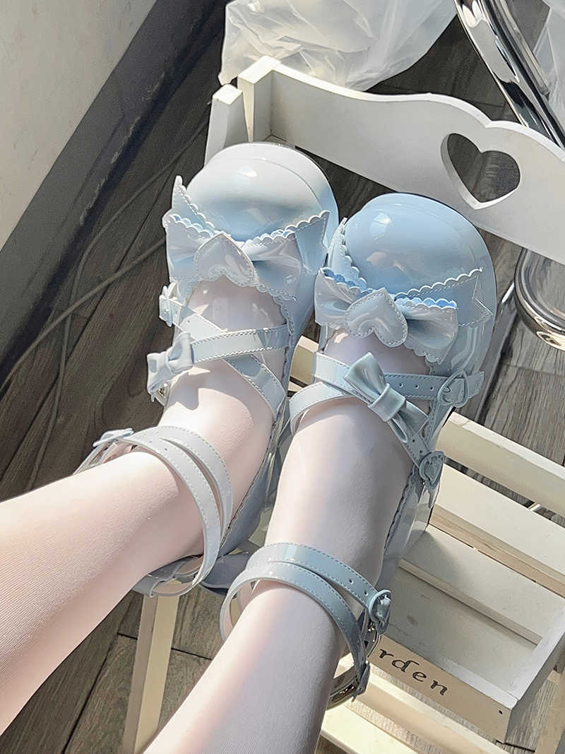 Bows Straps Buckle Platform Shoes - Image 11