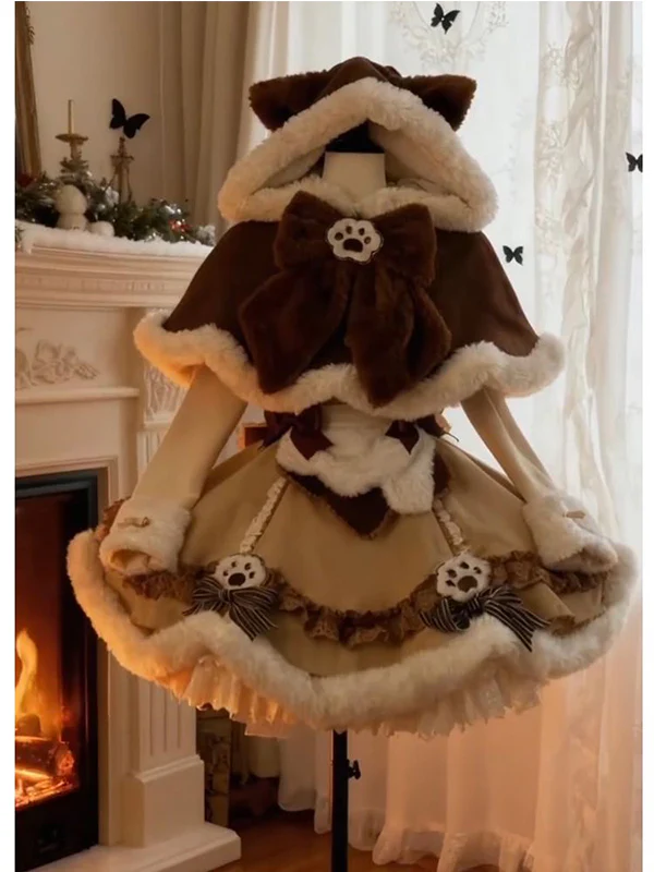 brown bear kawaii coat suit - Image 2