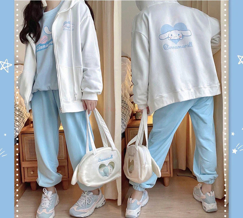Bunny Ear Oversized Zip Up Hoodie - Image 5