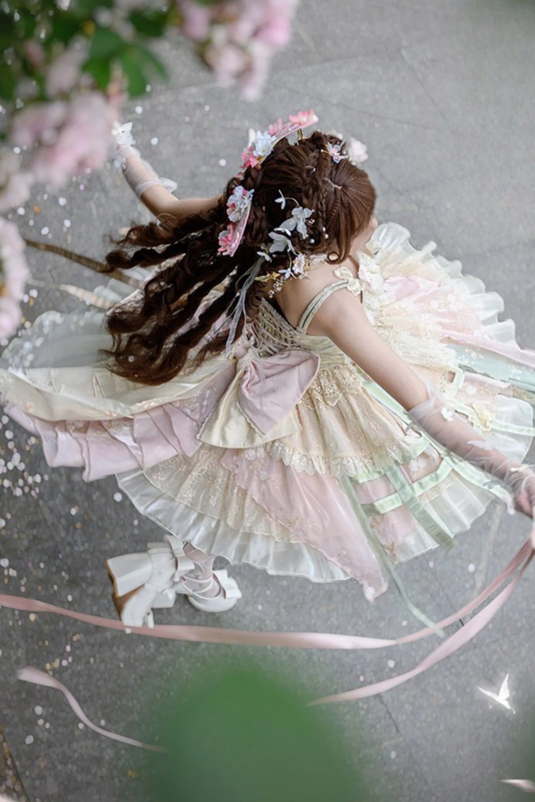 Gorgeous Butterfly Asymmetrical Lolita Dress + Accessories - Image 6