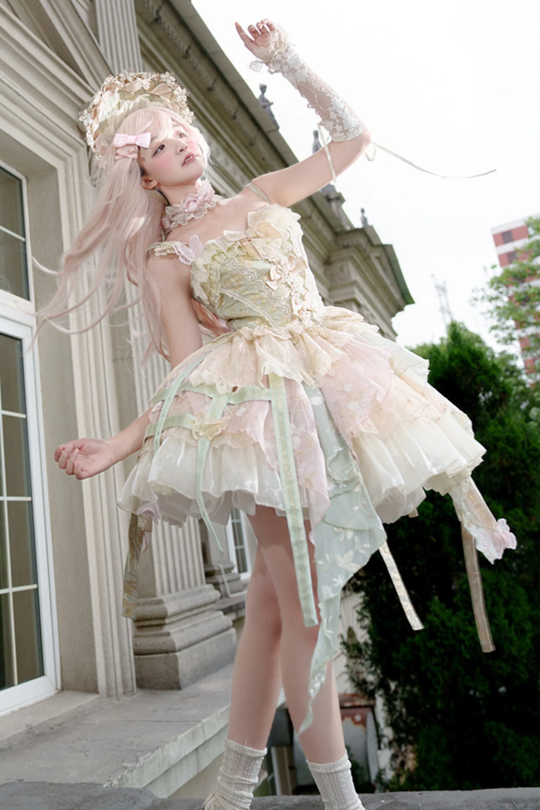 Gorgeous Butterfly Asymmetrical Lolita Dress + Accessories - Image 8