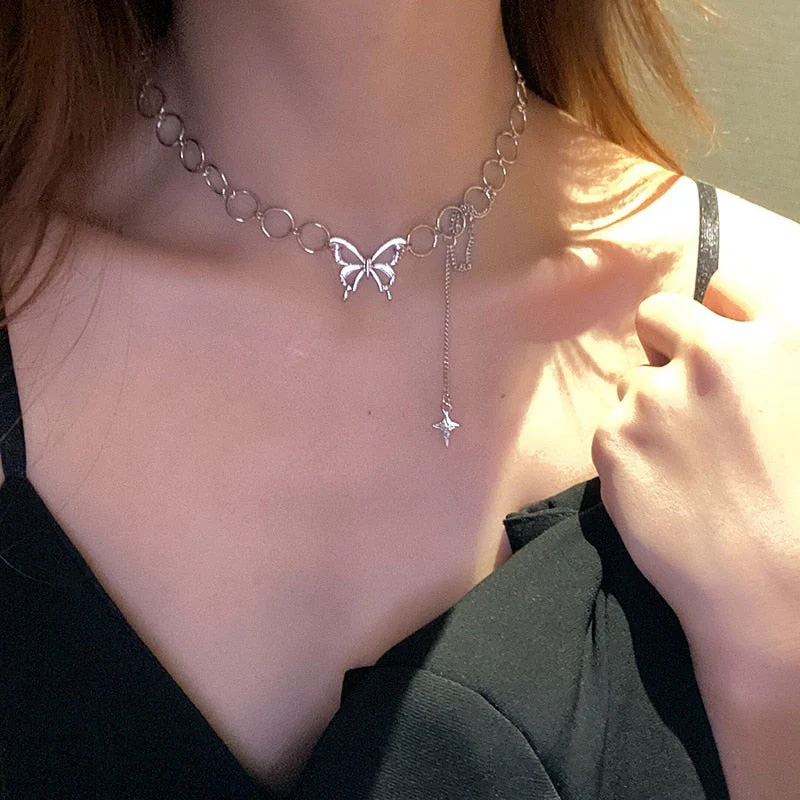 Butterfly Dainty Chain Choker - Image 4