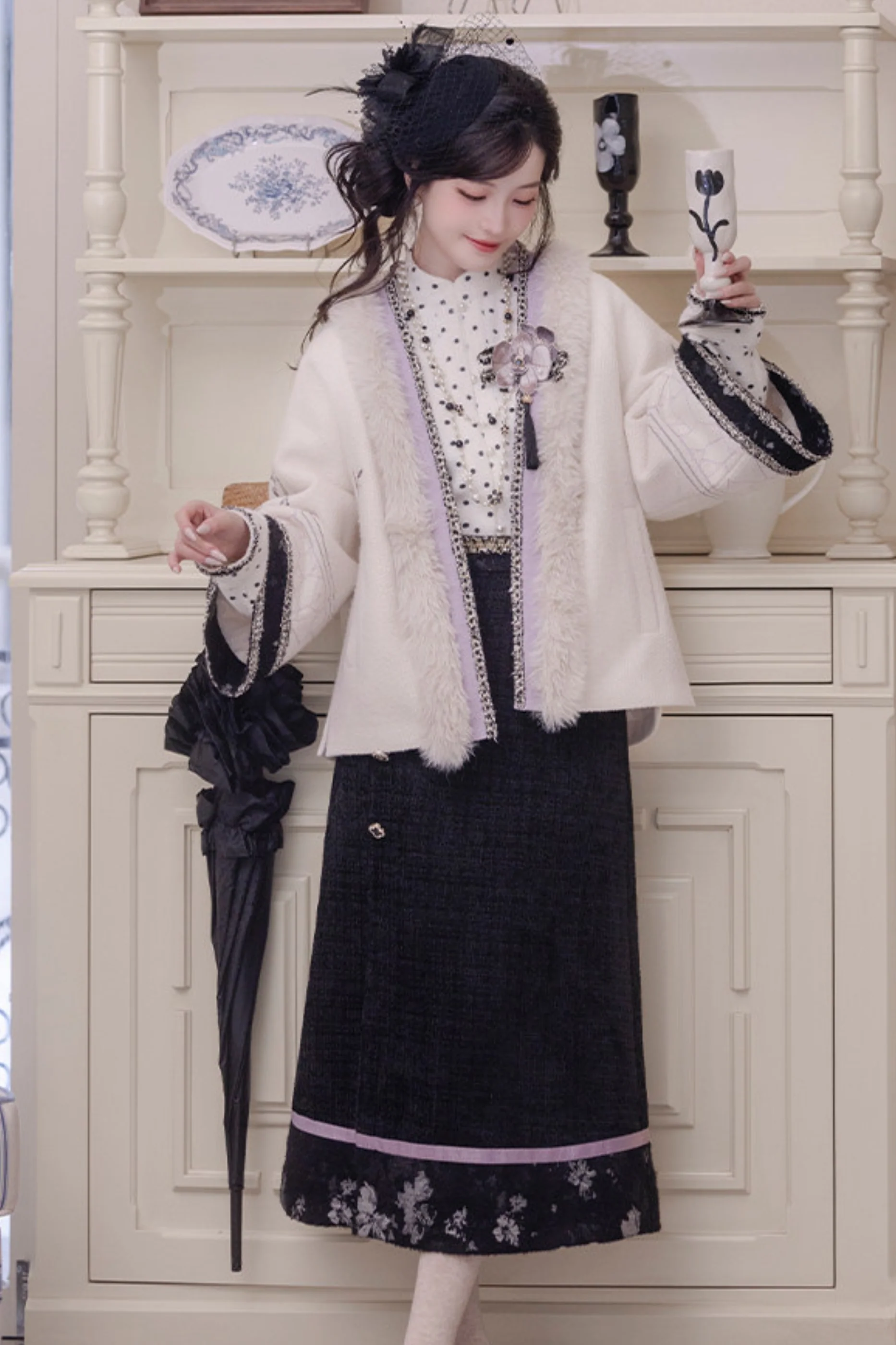 Butterfly Ink Dot Jacket Set - Image 3