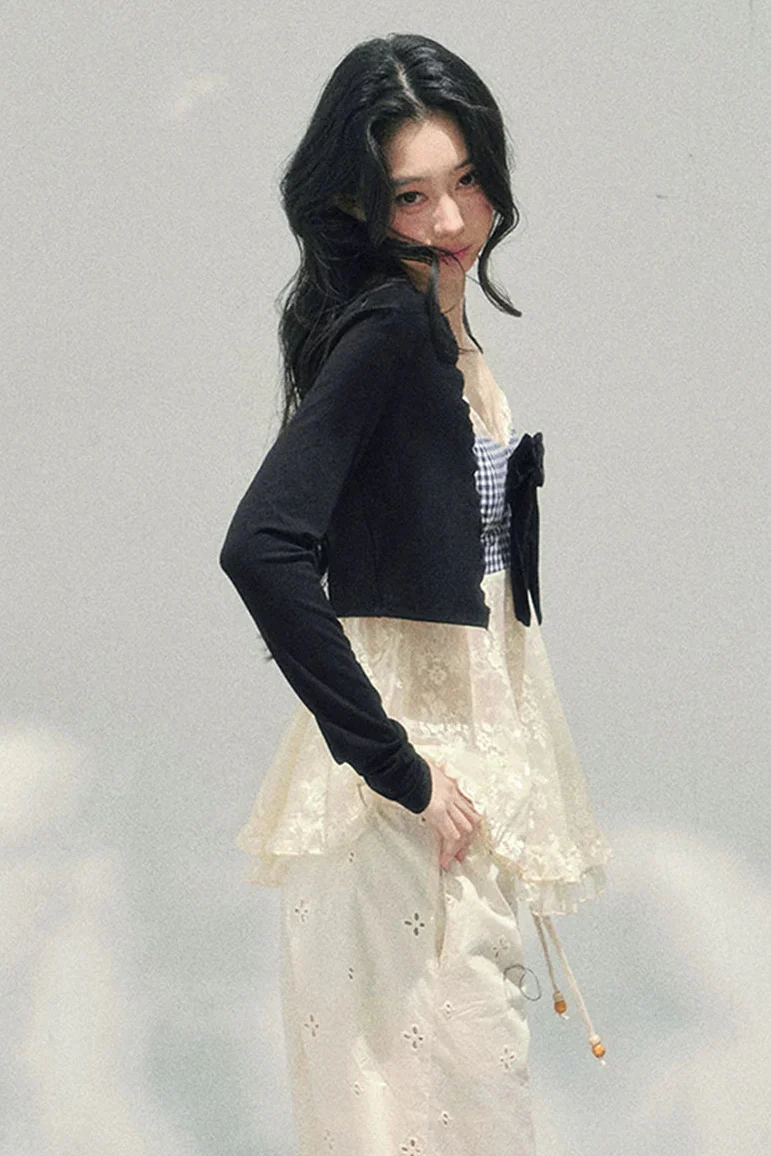 Ribbon Camisole + Slim Cardigan - Image 7