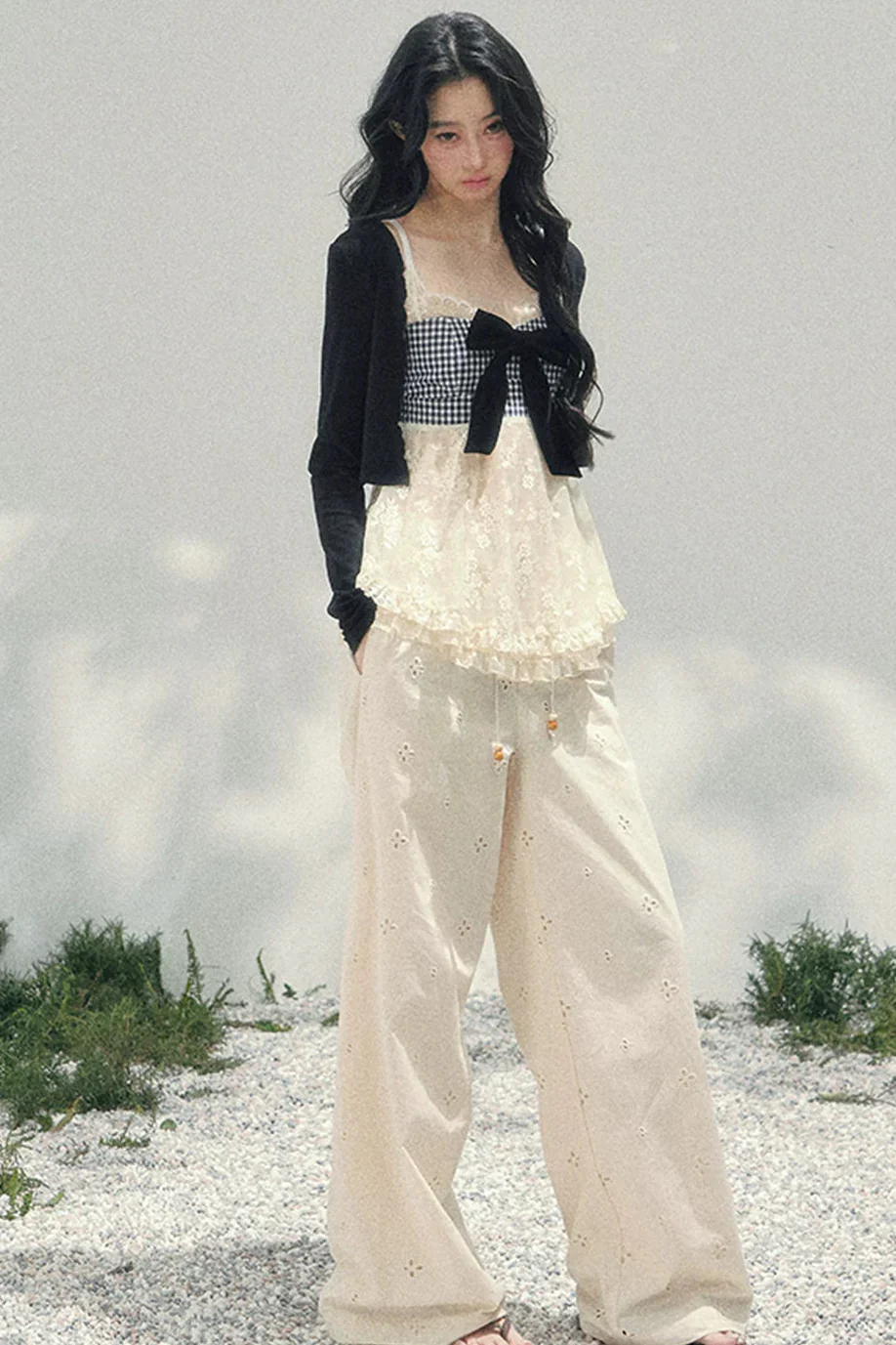 Ribbon Camisole + Slim Cardigan - Image 8