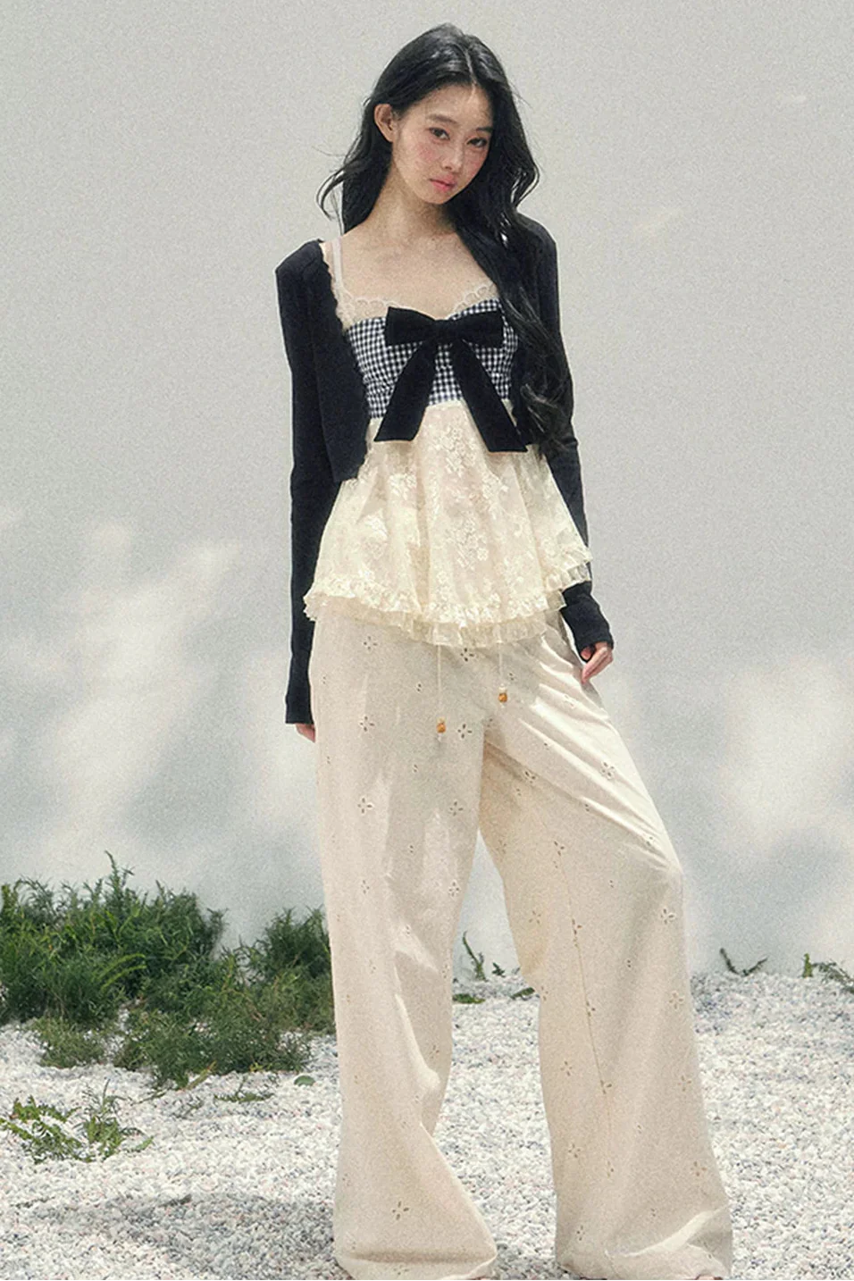 Ribbon Camisole + Slim Cardigan - Image 9