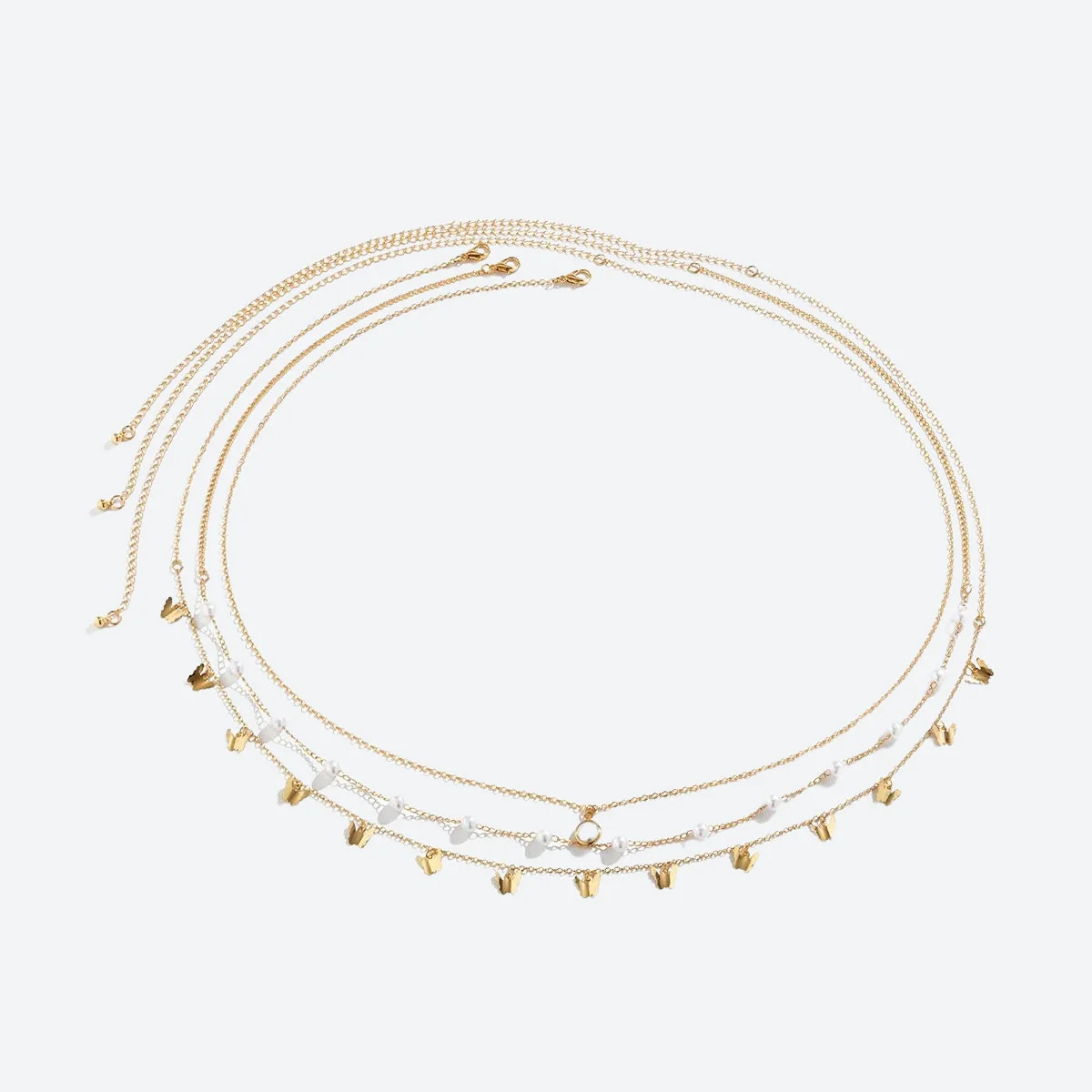 Butterfly Layered Beaded Belly Chain - Image 4