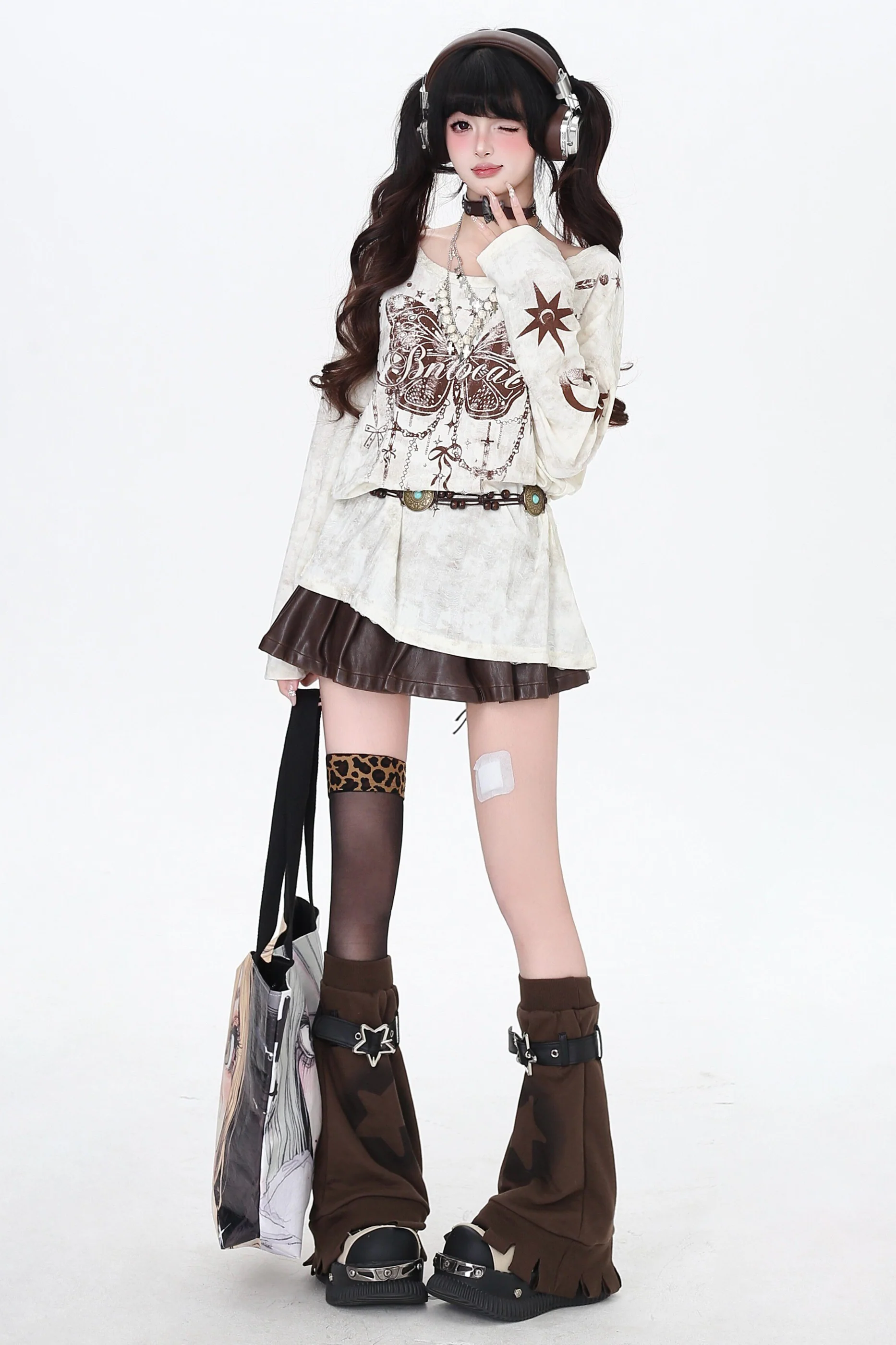 Butterfly Print Ripped Cover-Up Top - Image 10