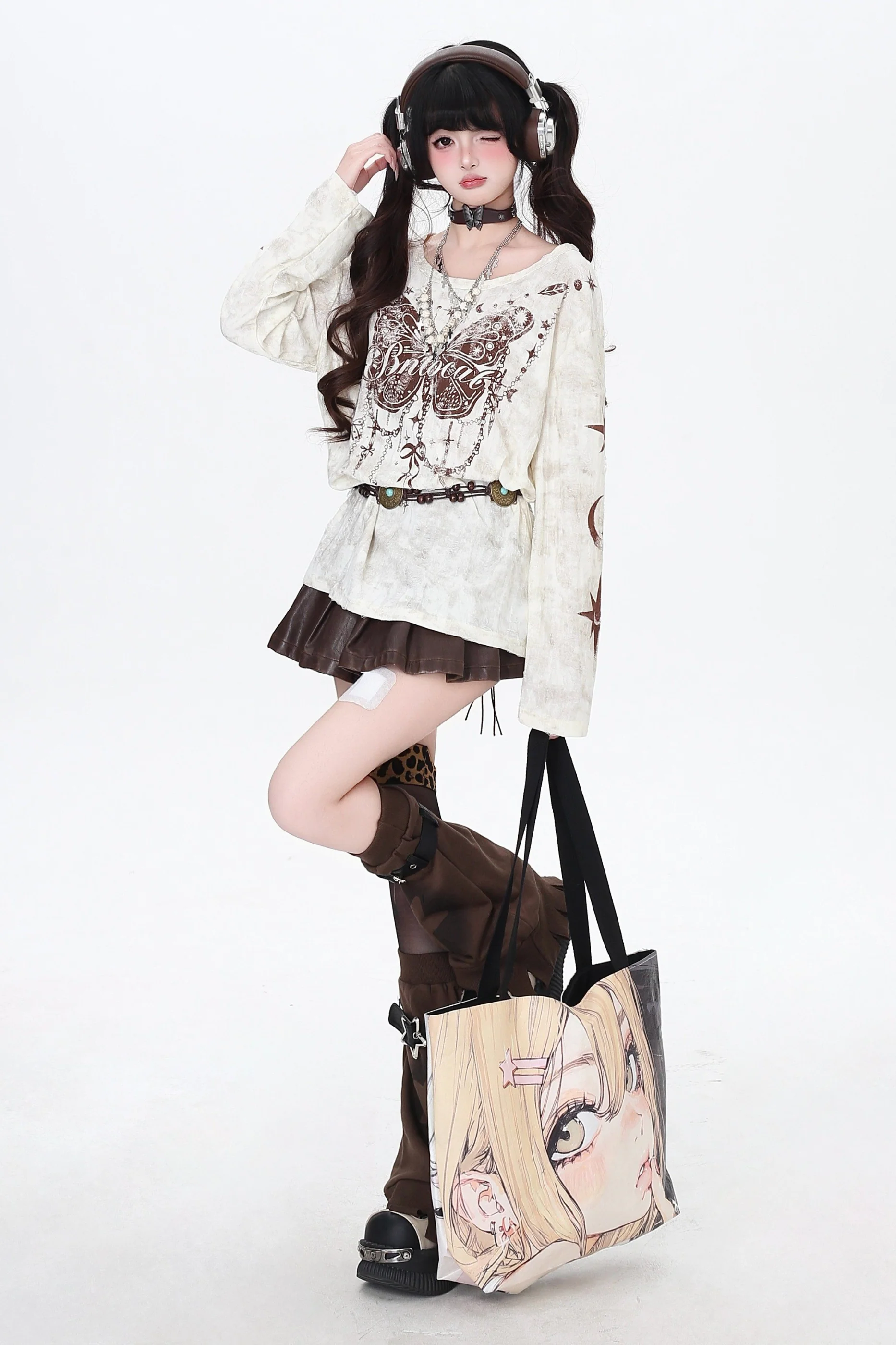 Butterfly Print Ripped Cover-Up Top - Image 12