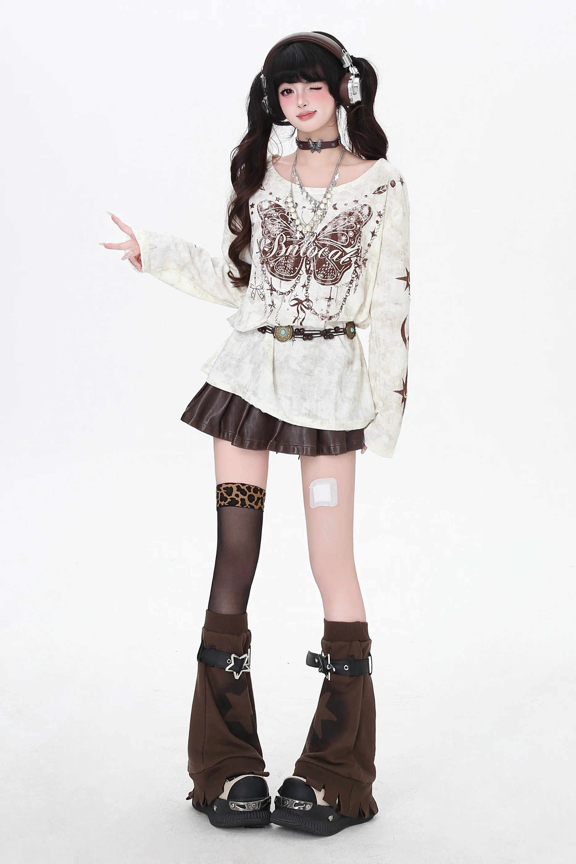 Butterfly Print Ripped Cover-Up Top - Image 14