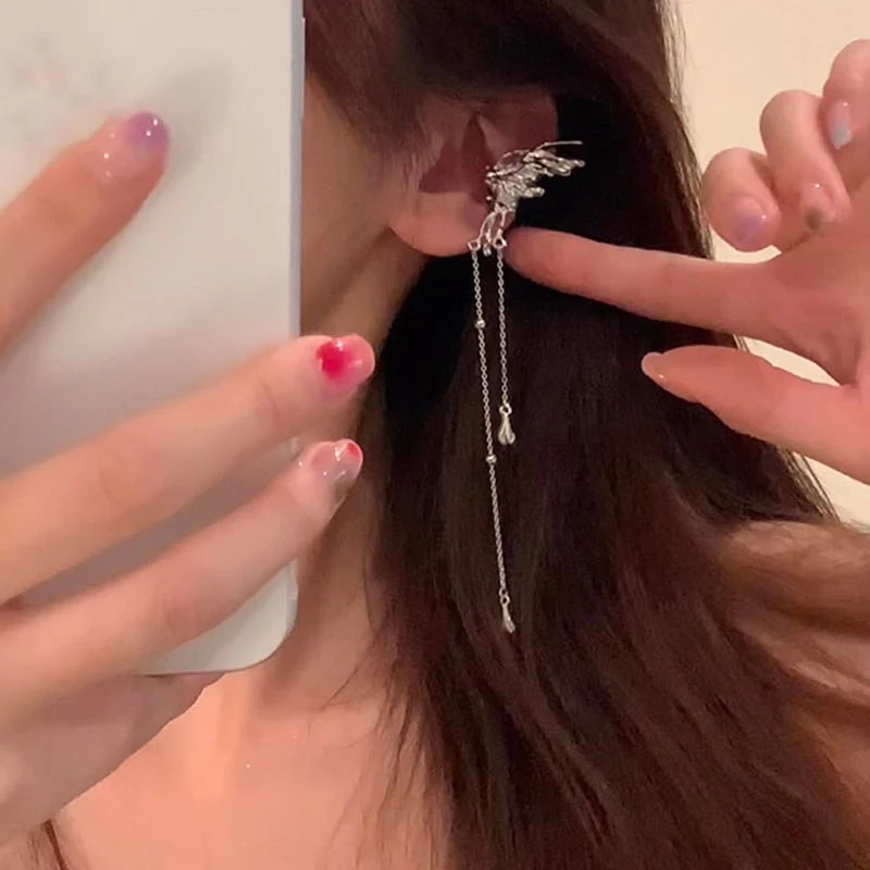 Butterfly Wing Tassel Ear Clips - Image 8