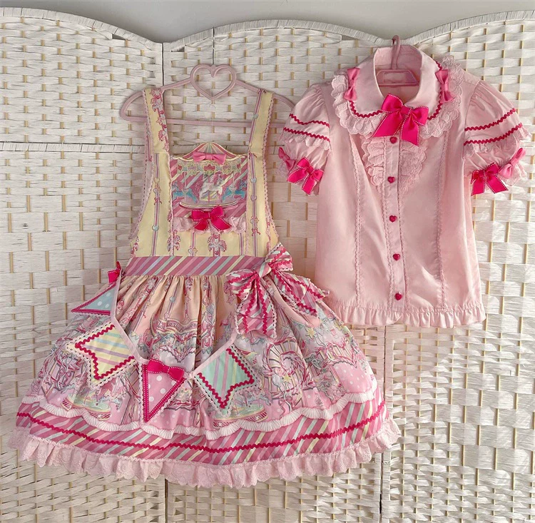 Candy Park Salopette Sweet Lolita Jumper Dress Set - Image 19