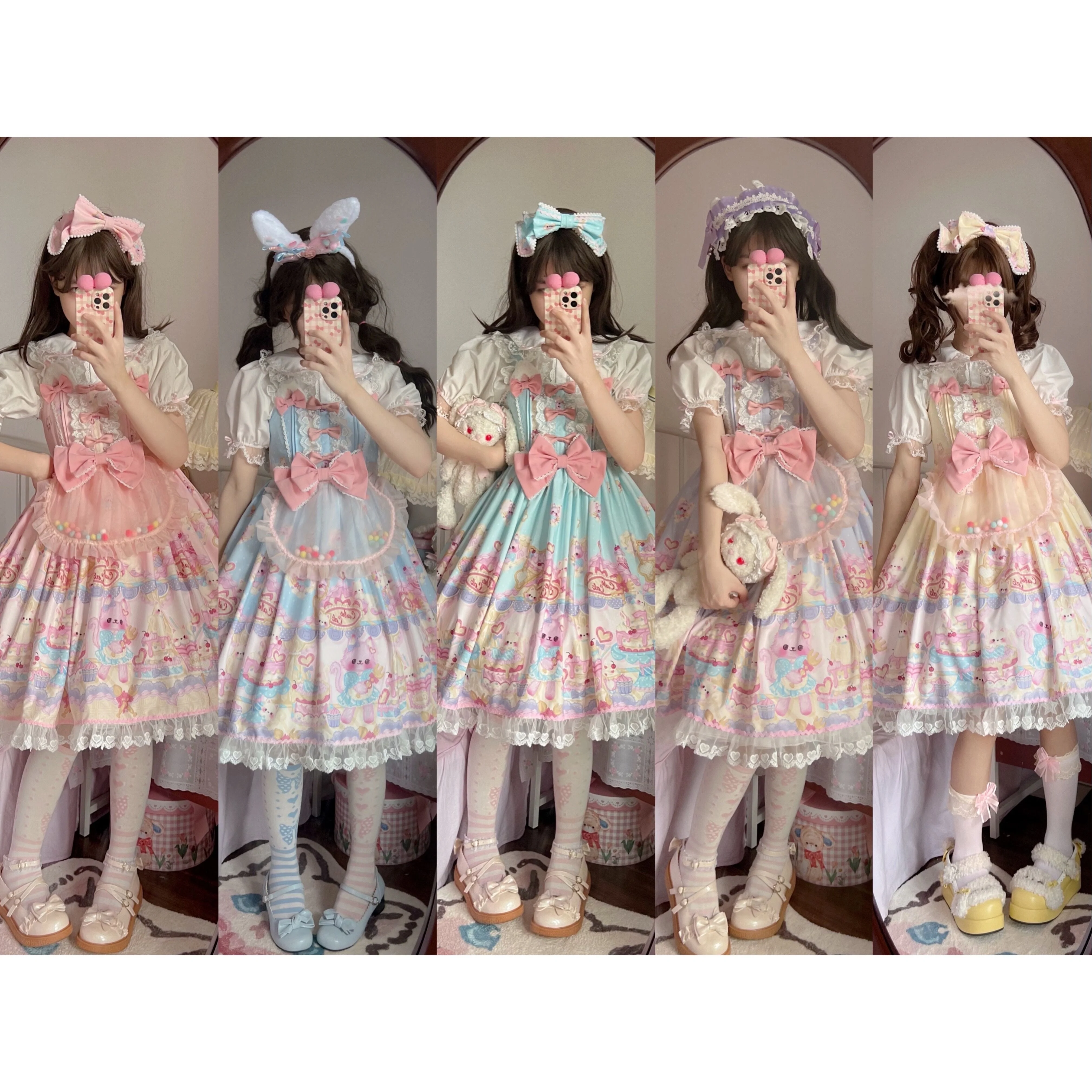 Cute Lolita Cat Printed Sweet JSK Dress - Image 12