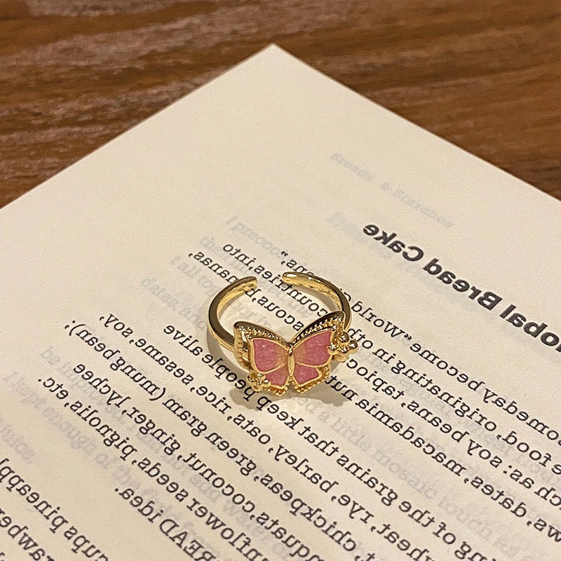 camellia butterfly kawaii ring - Image 5