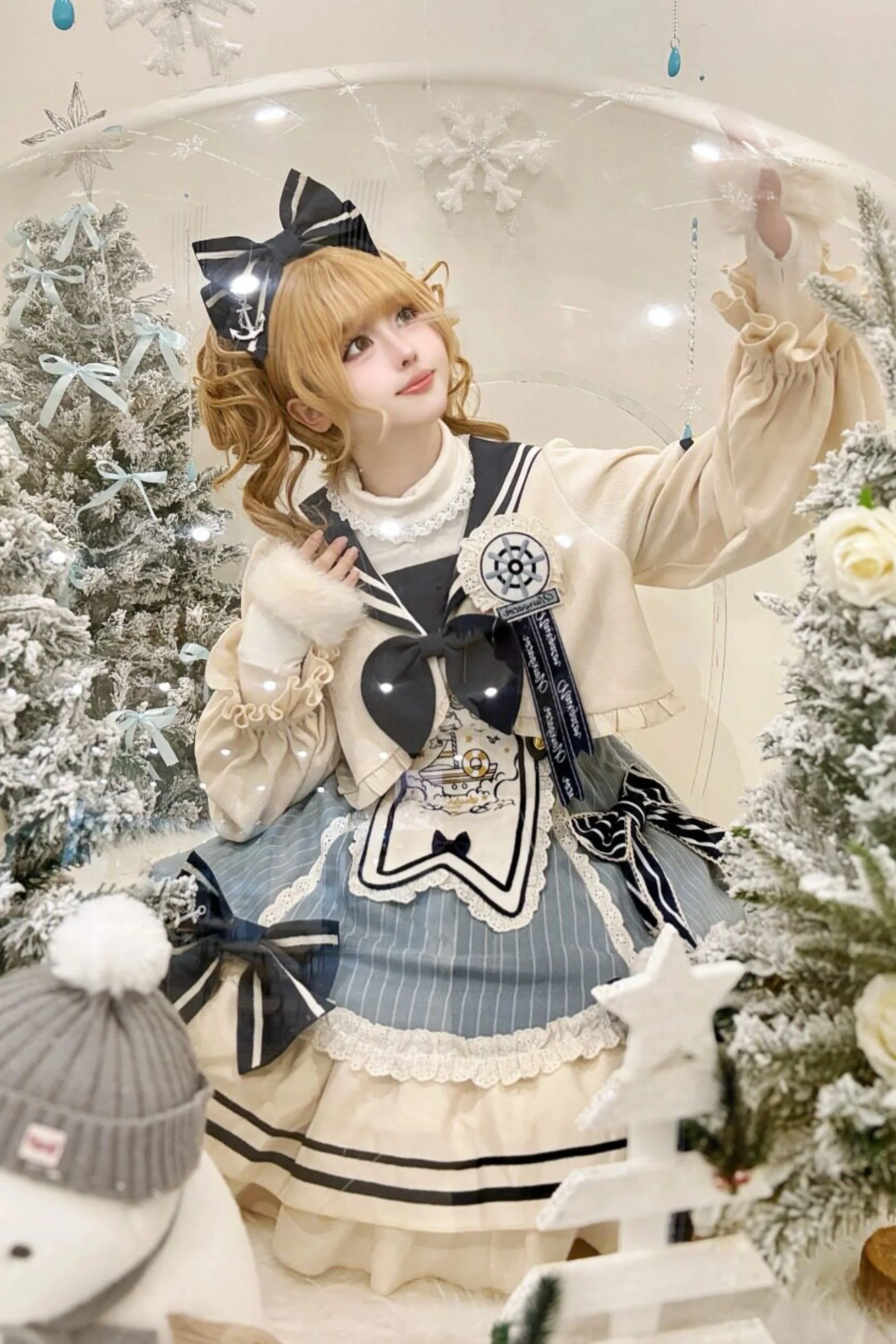 Candy Sailor Jacket + Jumper Skirt + Cat Hat + Headband - Image 3