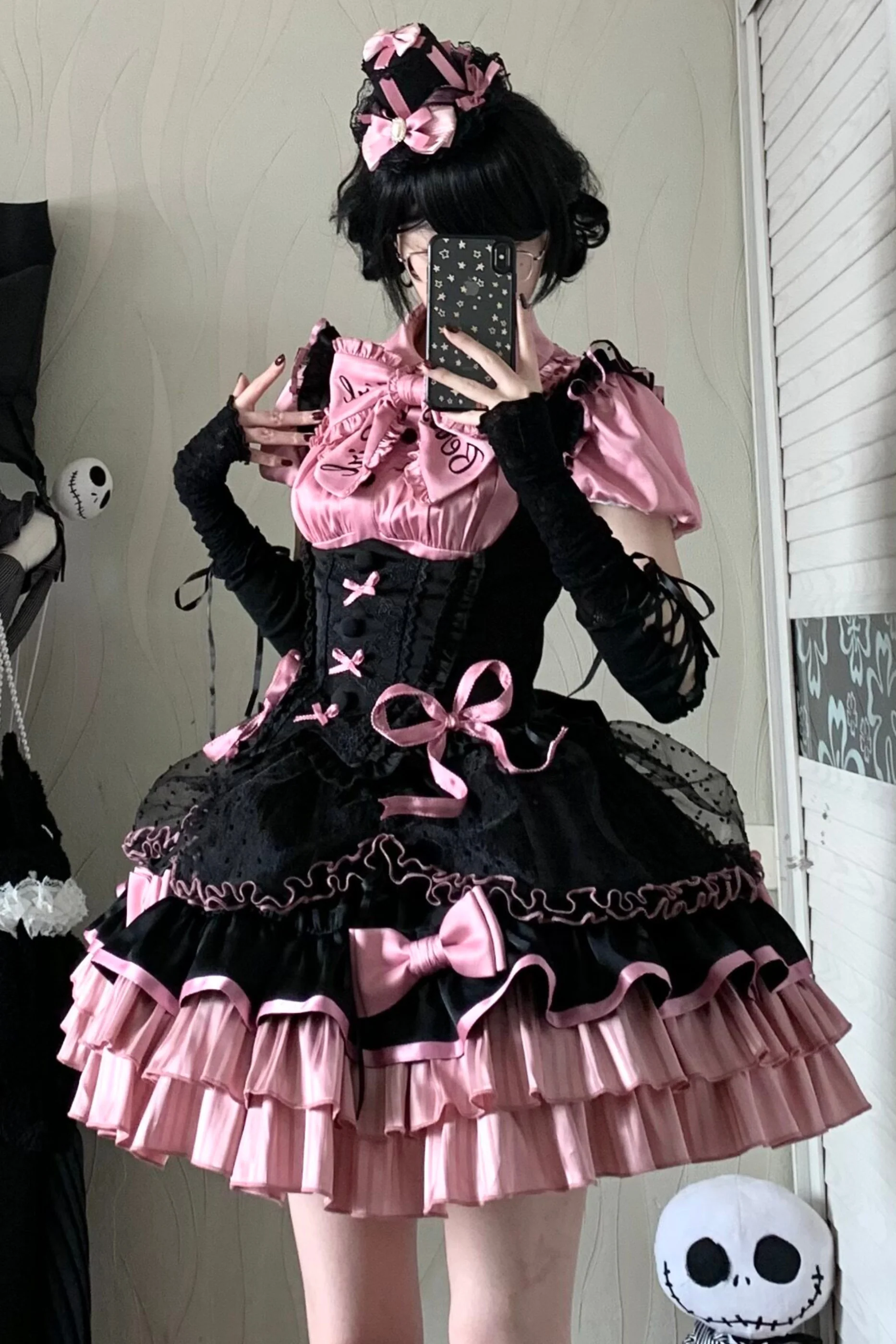 【Pre-order until March 10】Candy Heartbeat Lolita Shirt + Jumper Skirt + Hat + Ribbon - Image 12