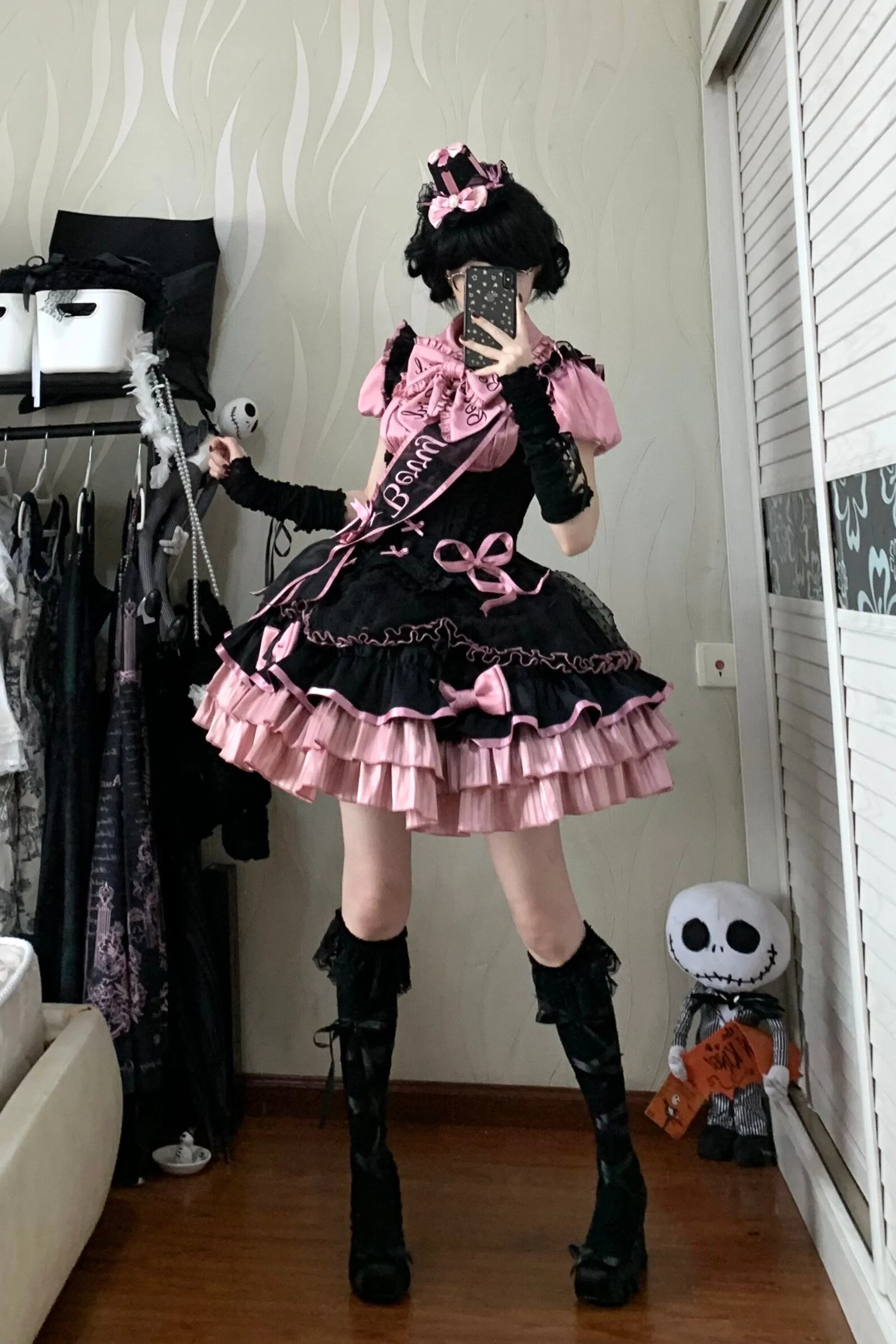 【Pre-order until March 10】Candy Heartbeat Lolita Shirt + Jumper Skirt + Hat + Ribbon - Image 17