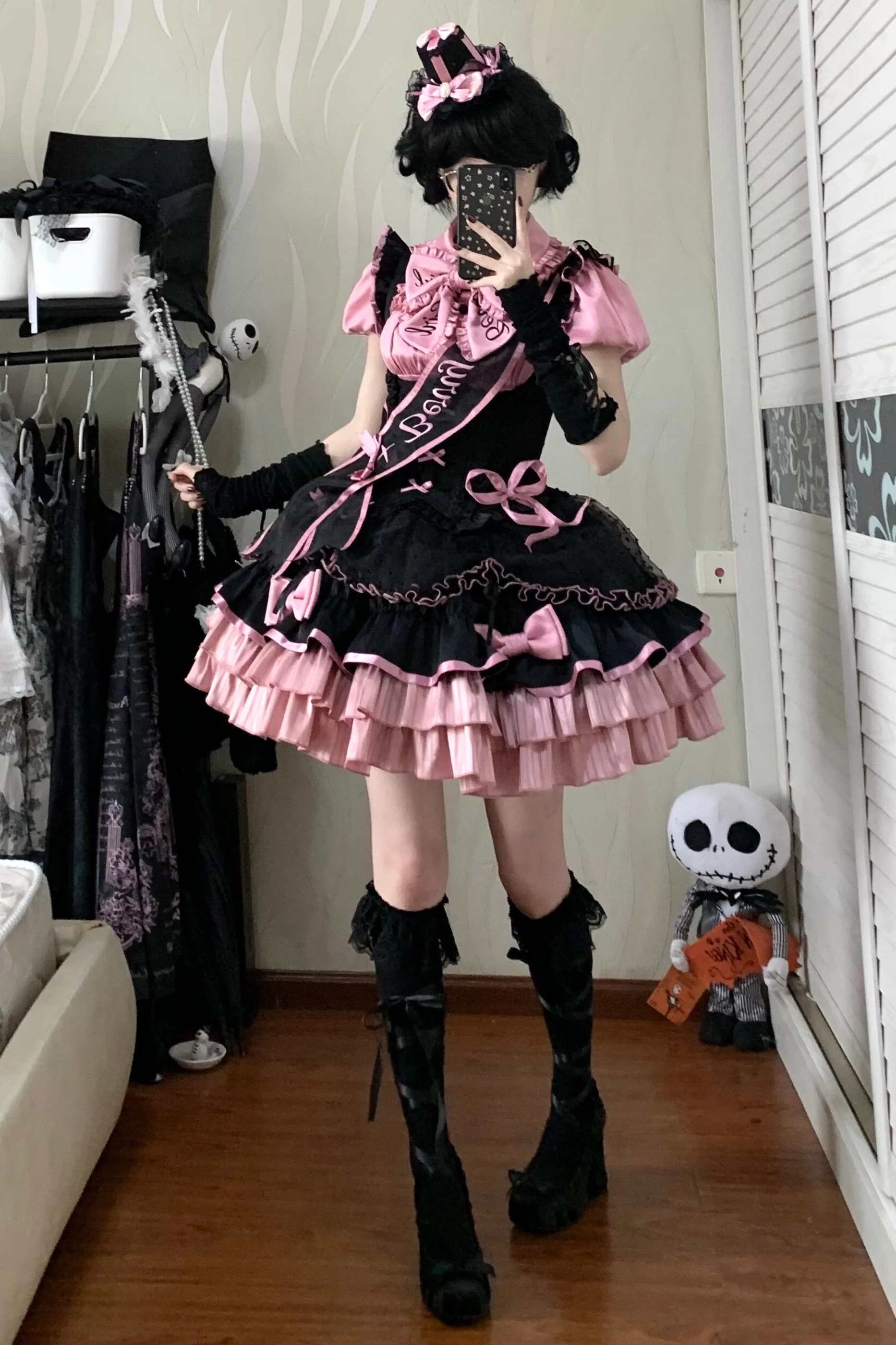 【Pre-order until March 10】Candy Heartbeat Lolita Shirt + Jumper Skirt + Hat + Ribbon - Image 21