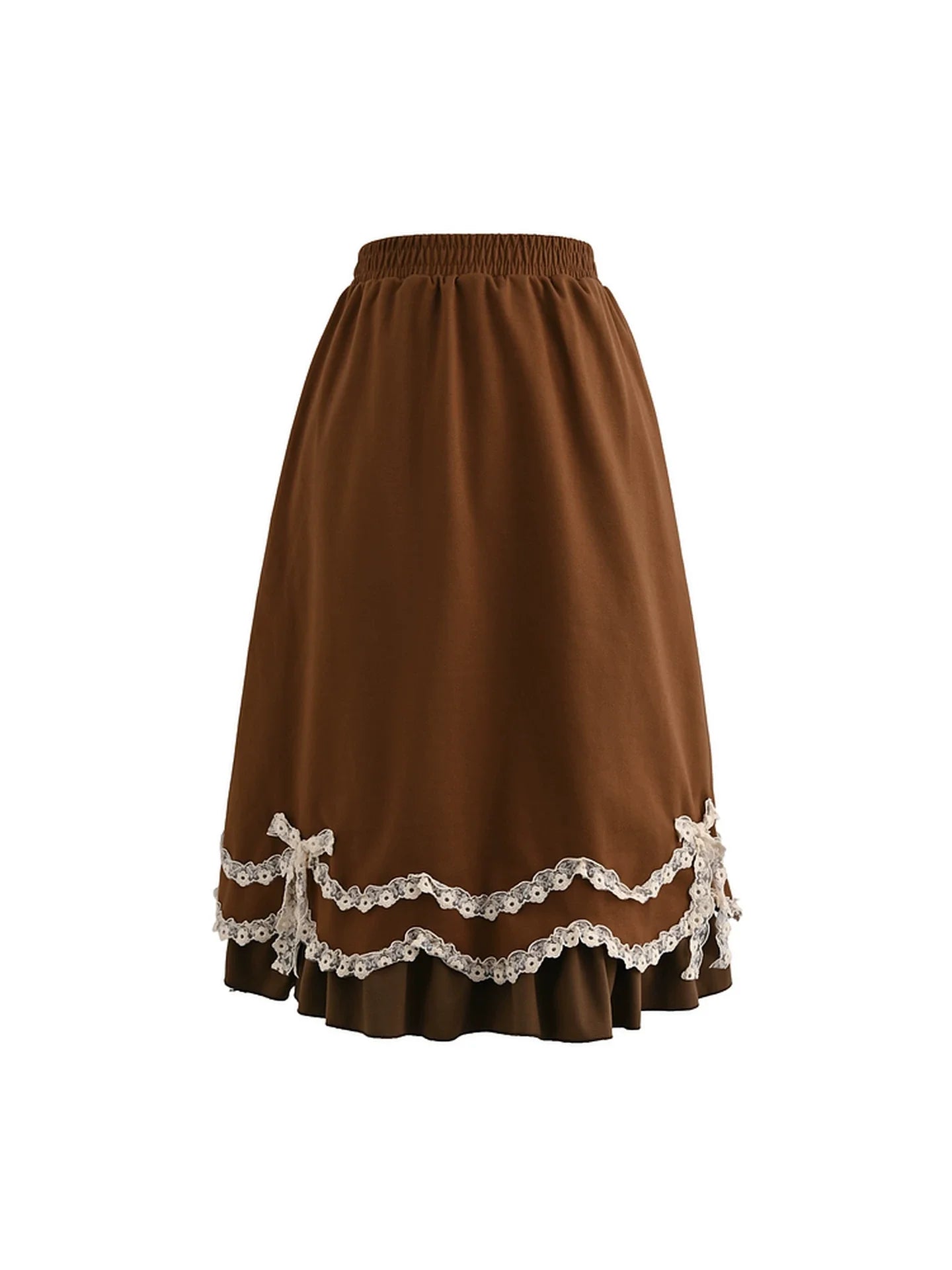 Caramel Lace High Waist Skirt - Image 23