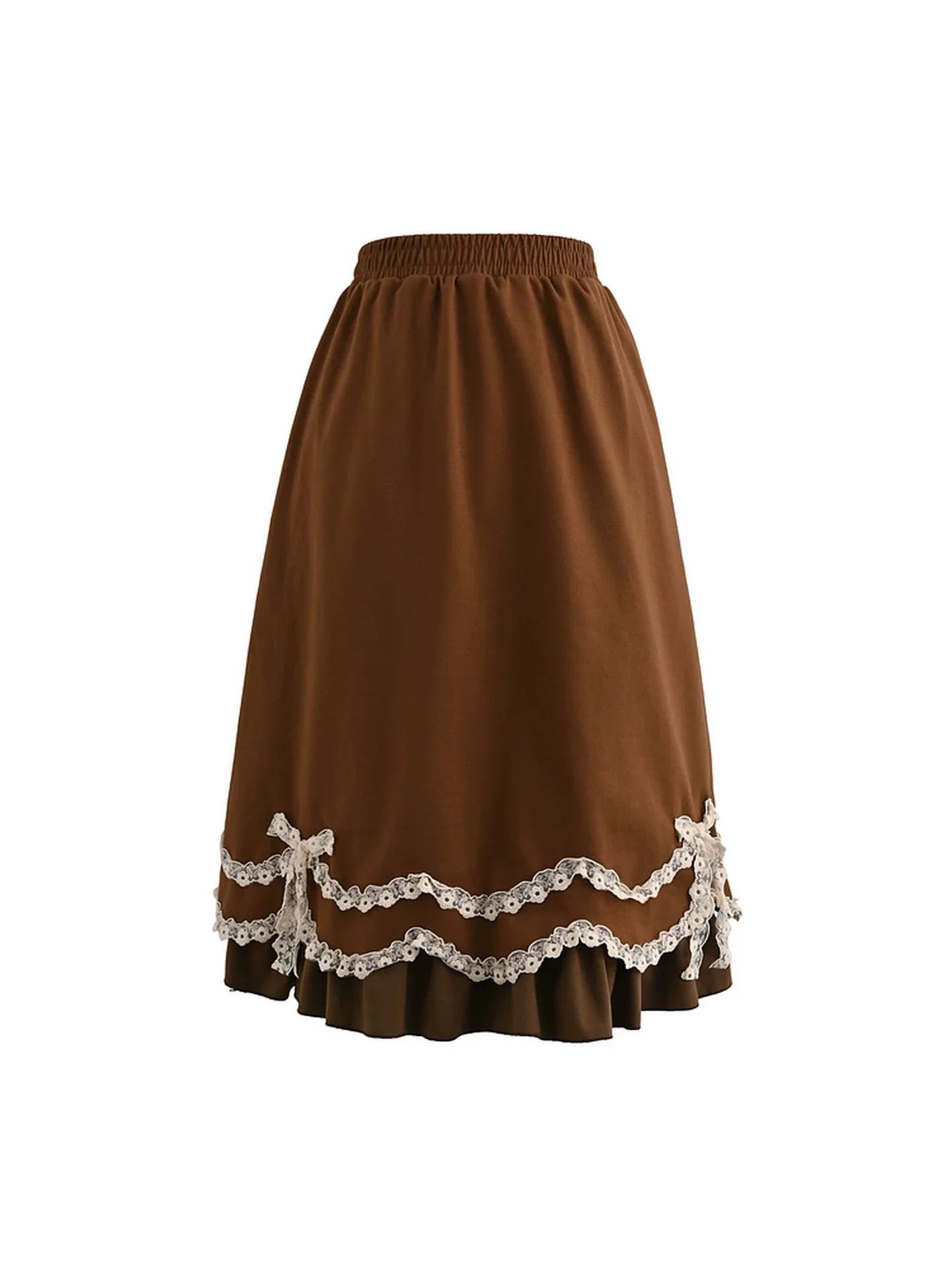 Caramel Lace High Waist Skirt - Image 23