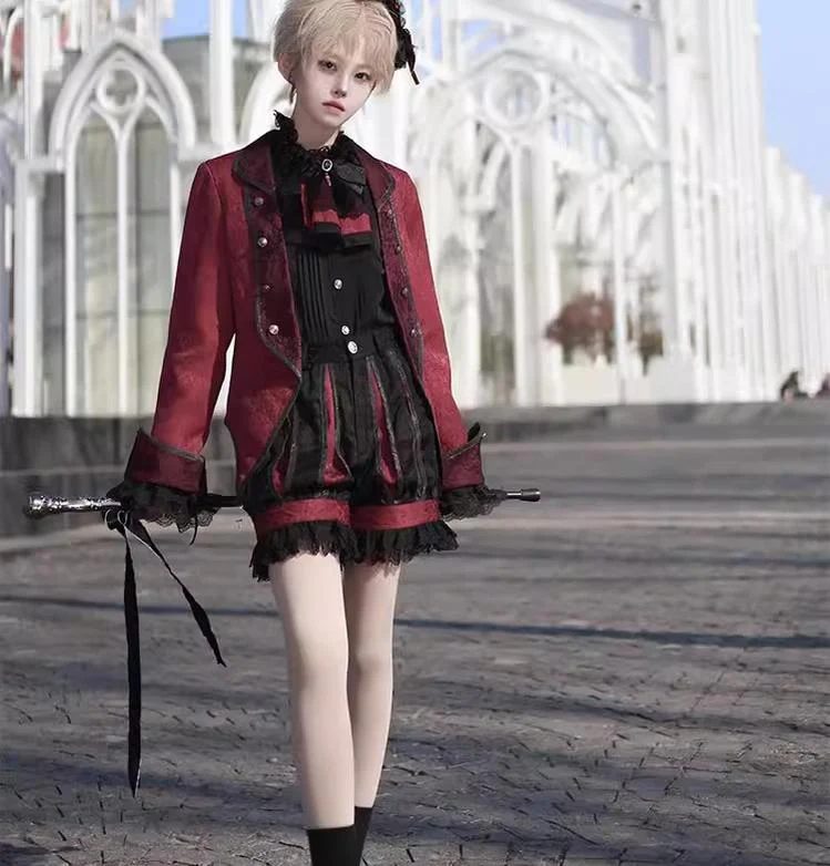 Ouji Lolita Shorts Suits Prince Male Lolita Shirt - Image 11