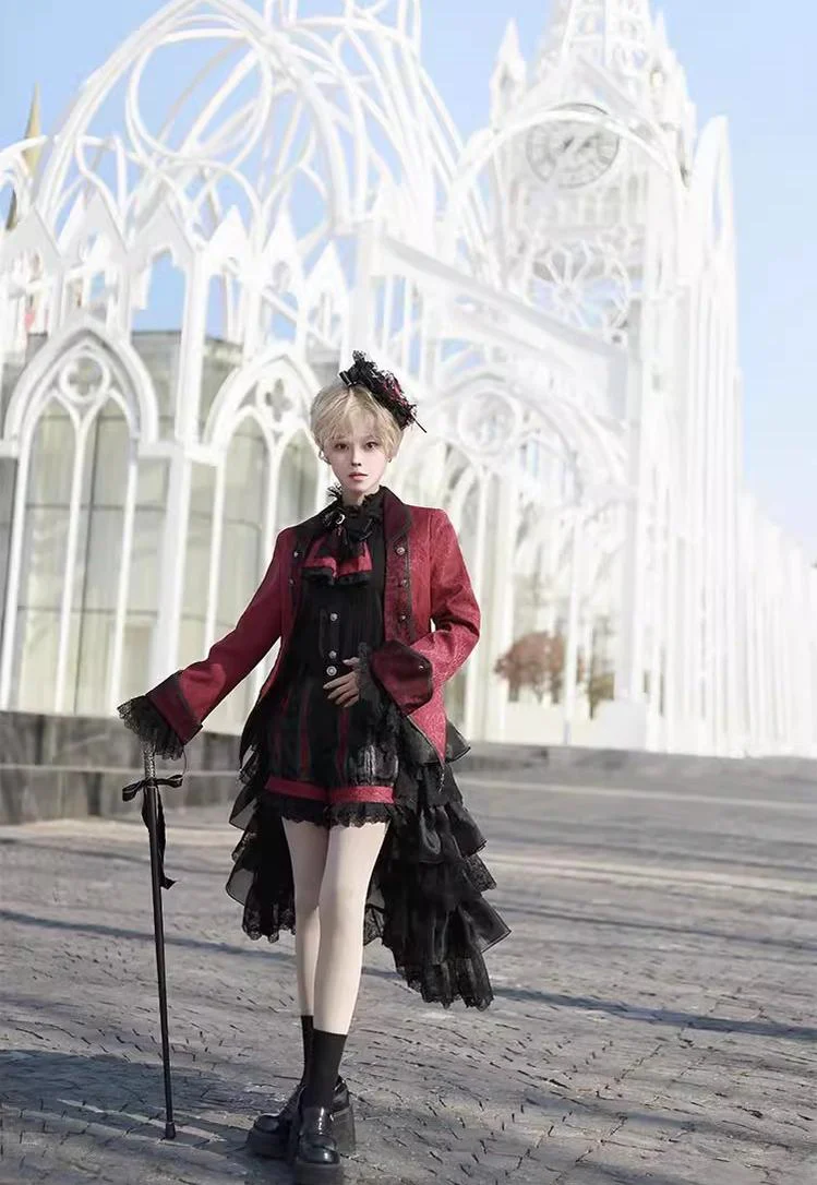 Ouji Lolita Shorts Suits Prince Male Lolita Shirt - Image 2