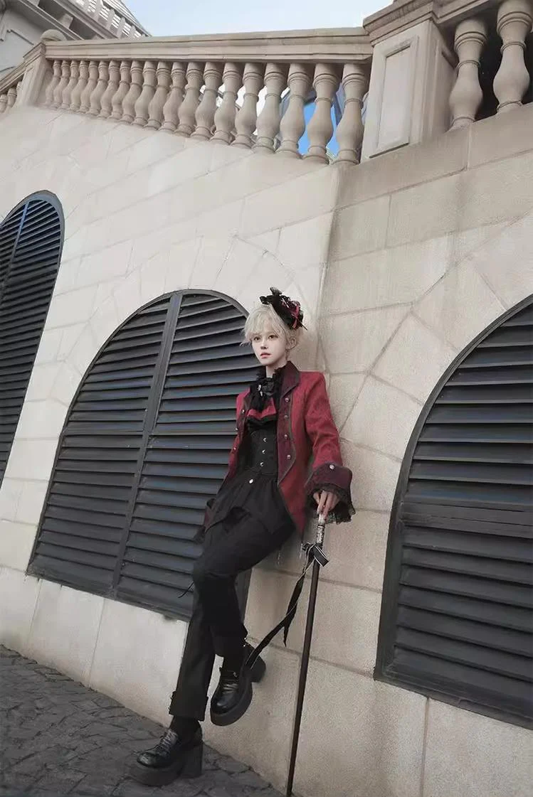 Ouji Lolita Shorts Suits Prince Male Lolita Shirt - Image 6