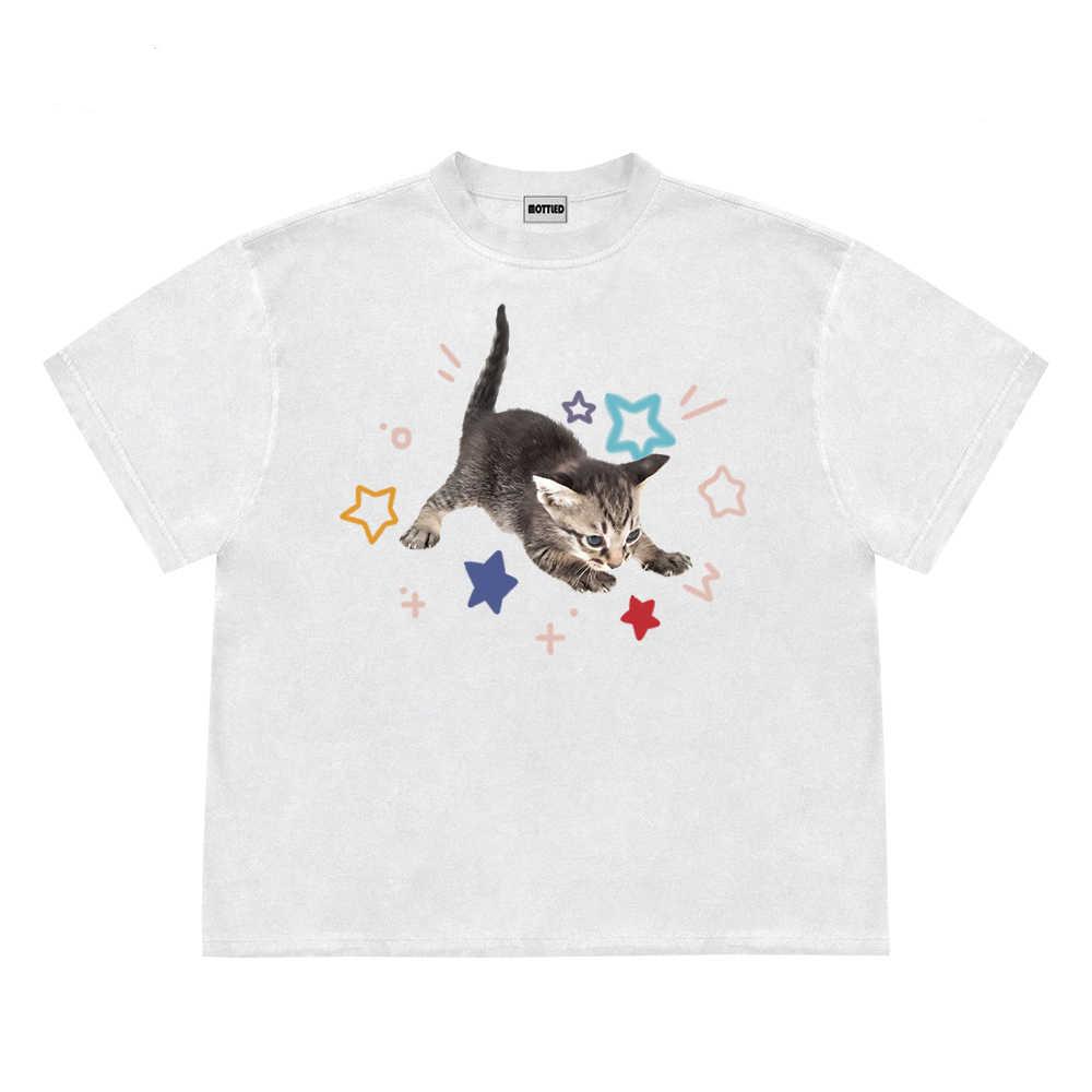 Casual Cute Style Kitty Tee - Image 3