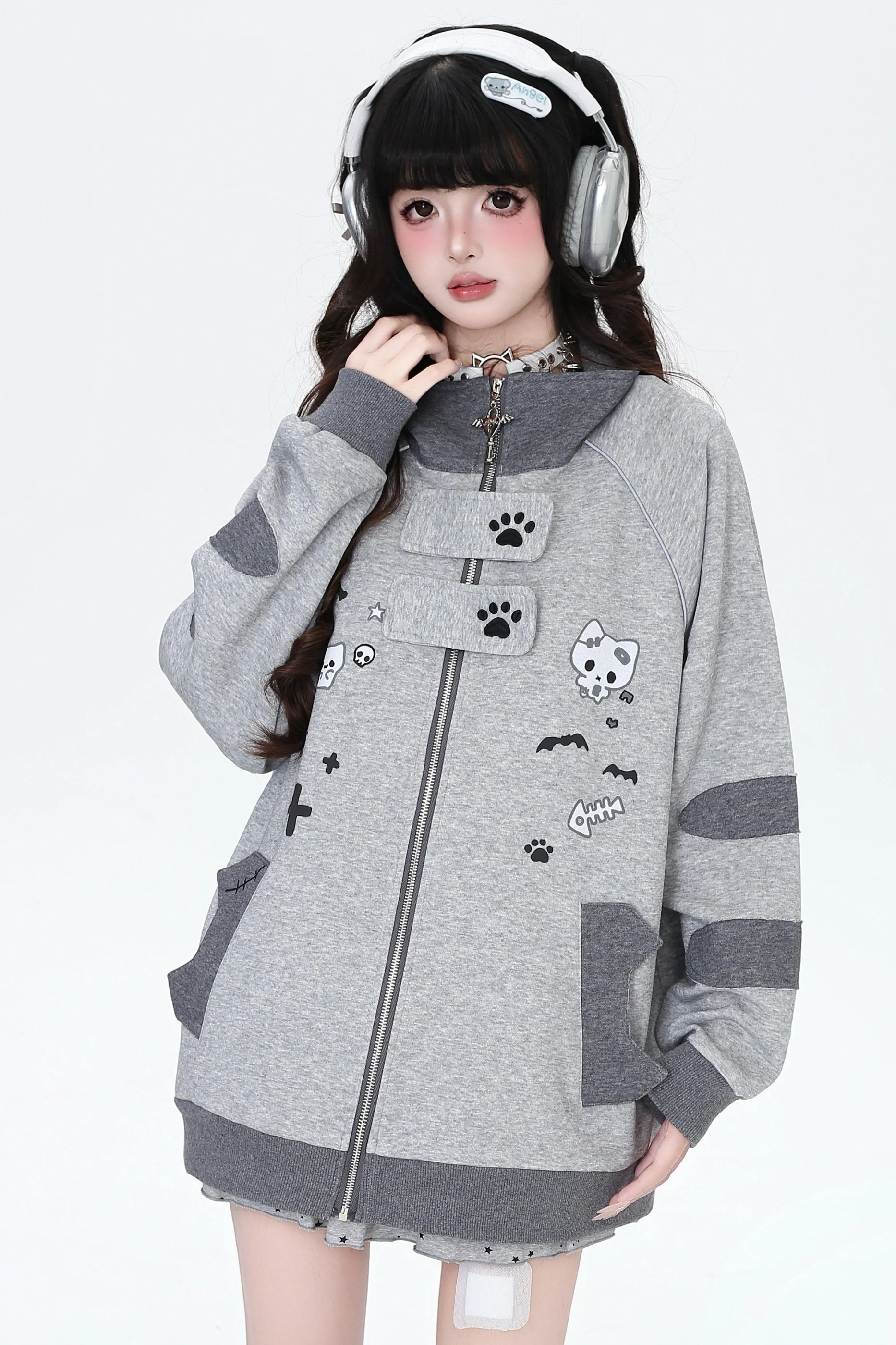 Cat Border Loose Star Jacket - Image 11