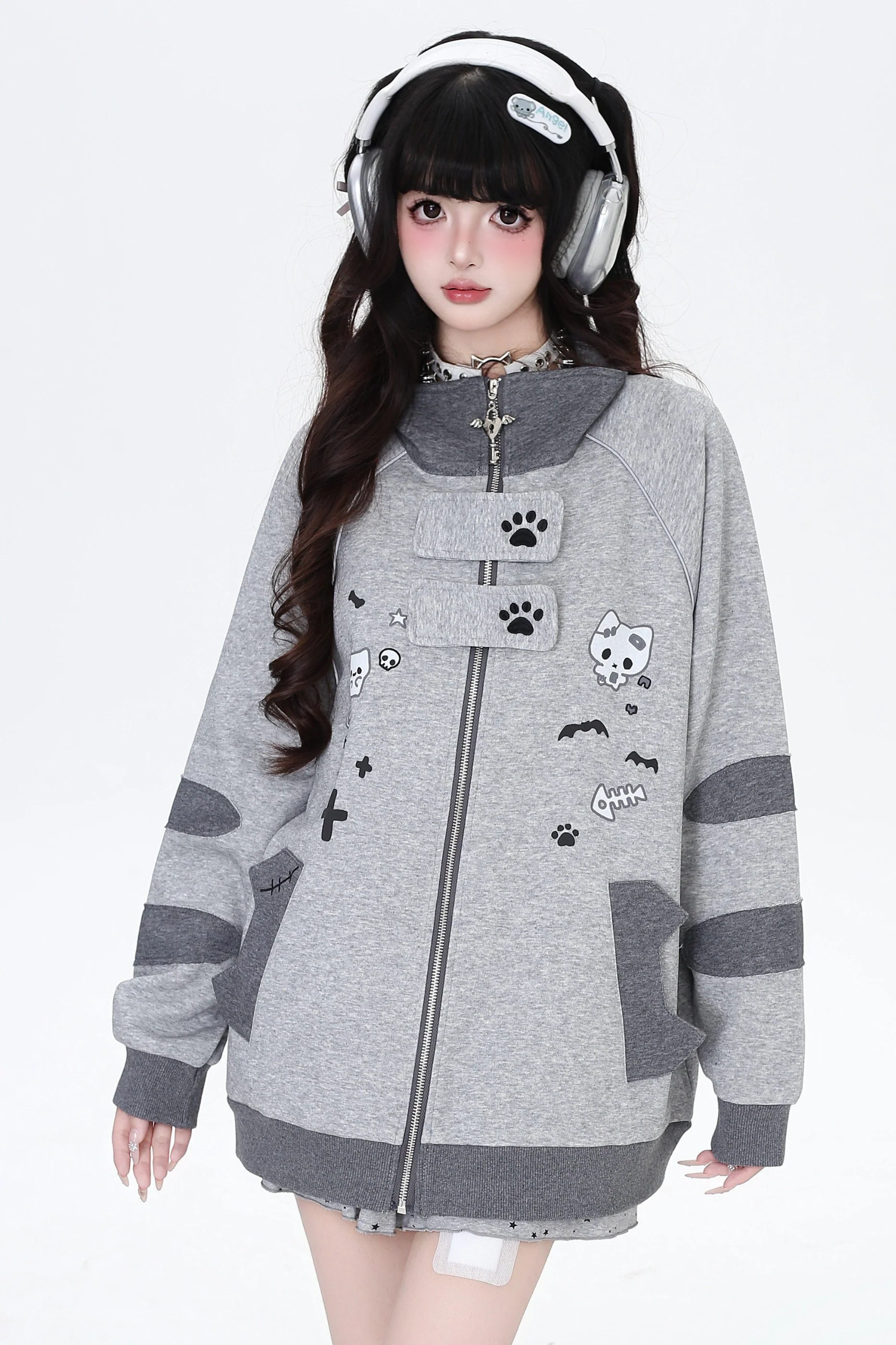 Cat Border Loose Star Jacket - Image 13